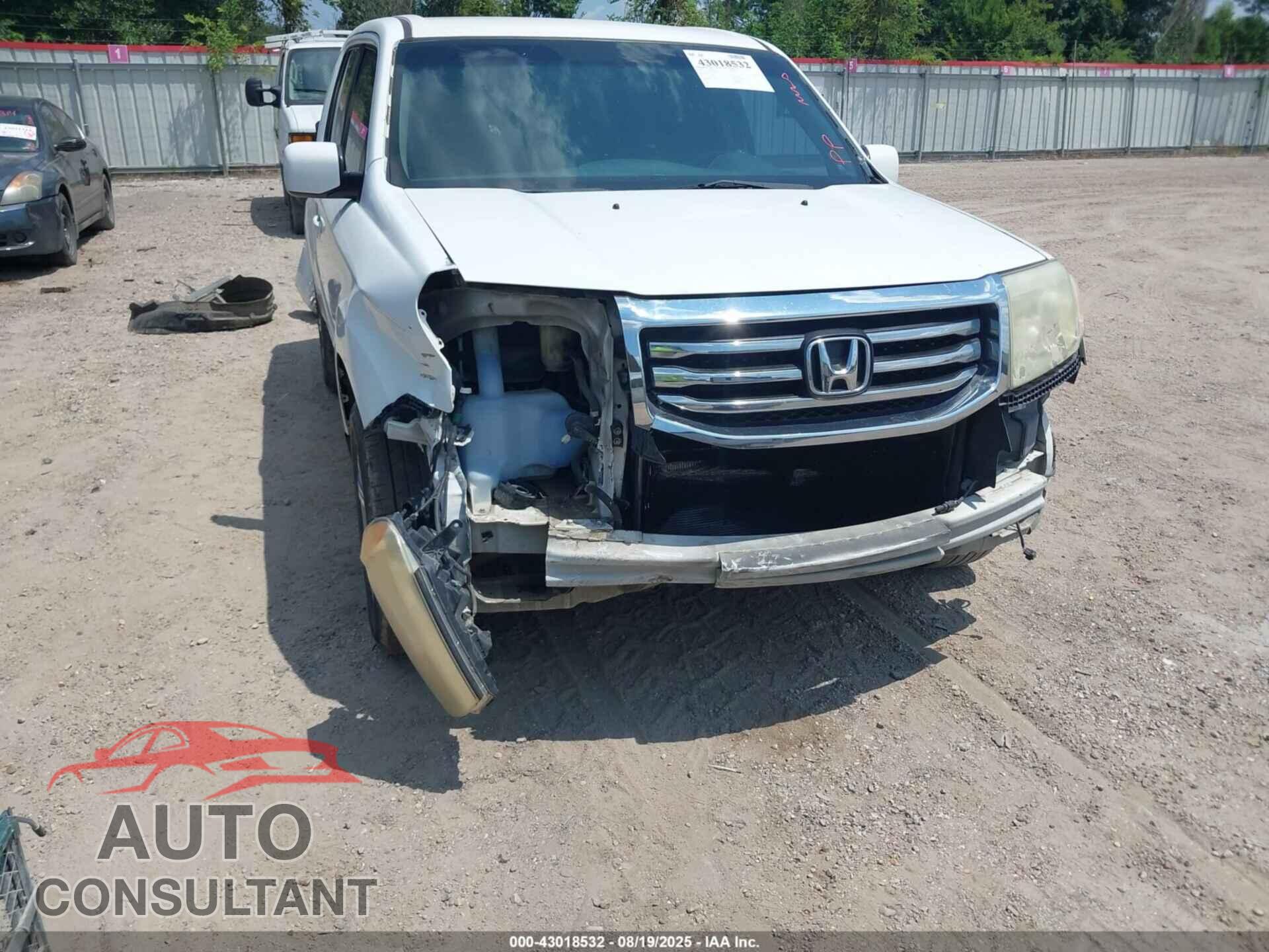 HONDA PILOT 2012 - 5FNYF3H41CB024582