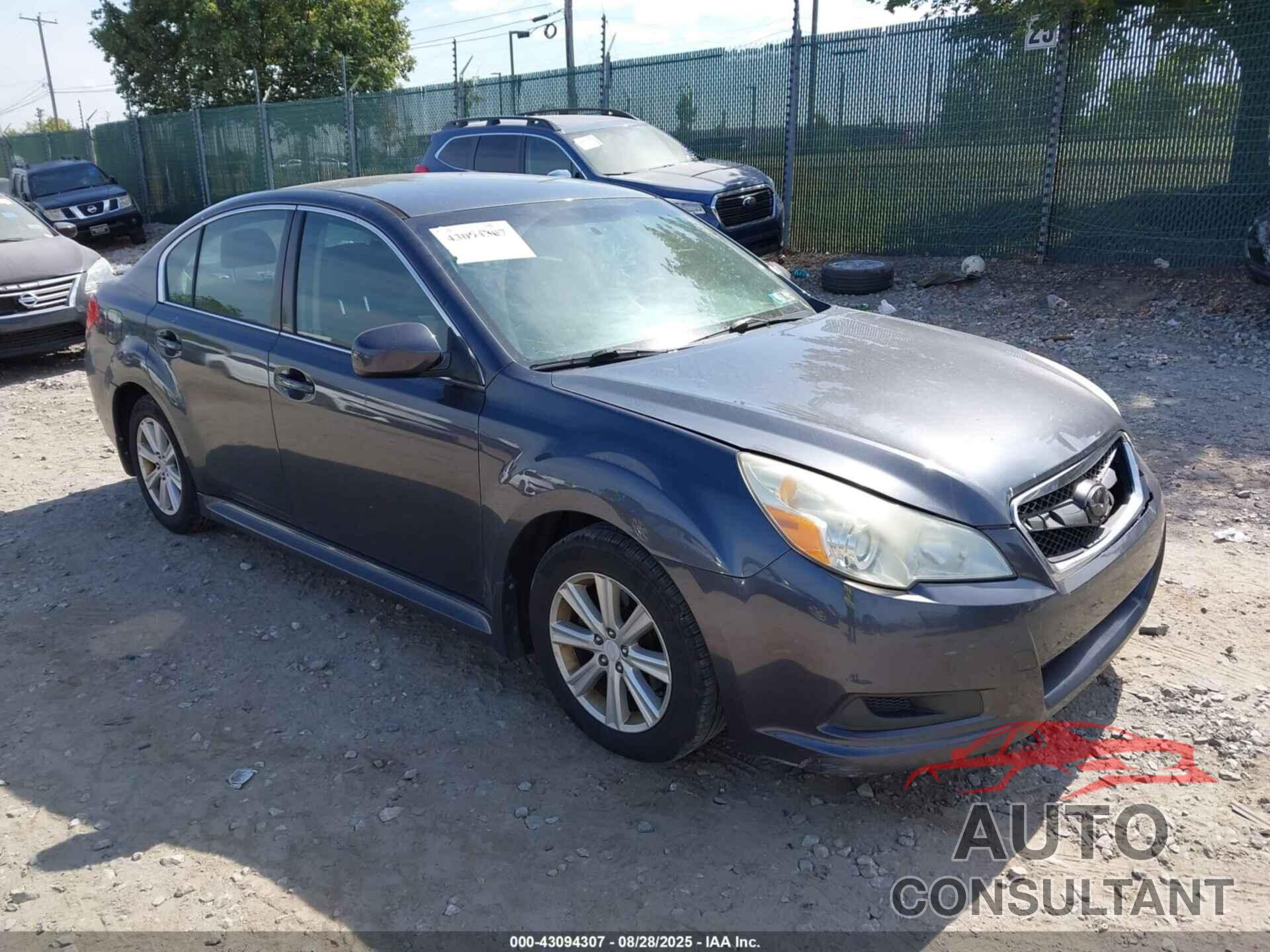 SUBARU LEGACY 2011 - 4S3BMBC62B3255498