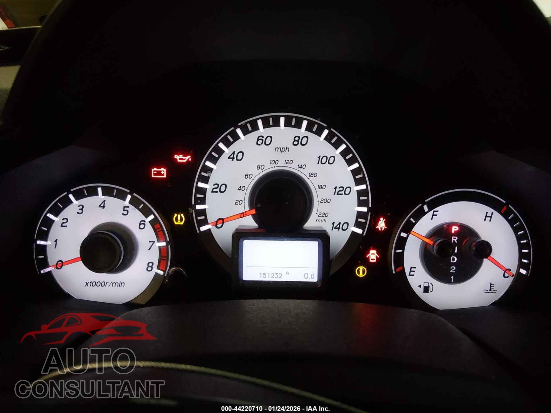 HONDA PILOT 2012 - 5FNYF4H93CB060355