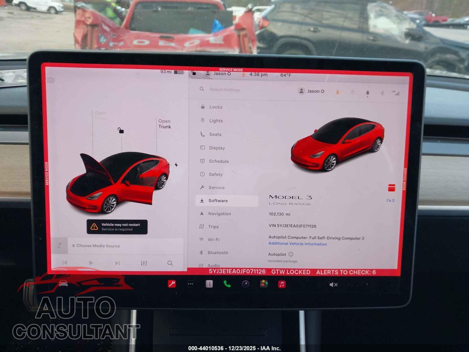 TESLA MODEL 3 2018 - 5YJ3E1EA0JF071126