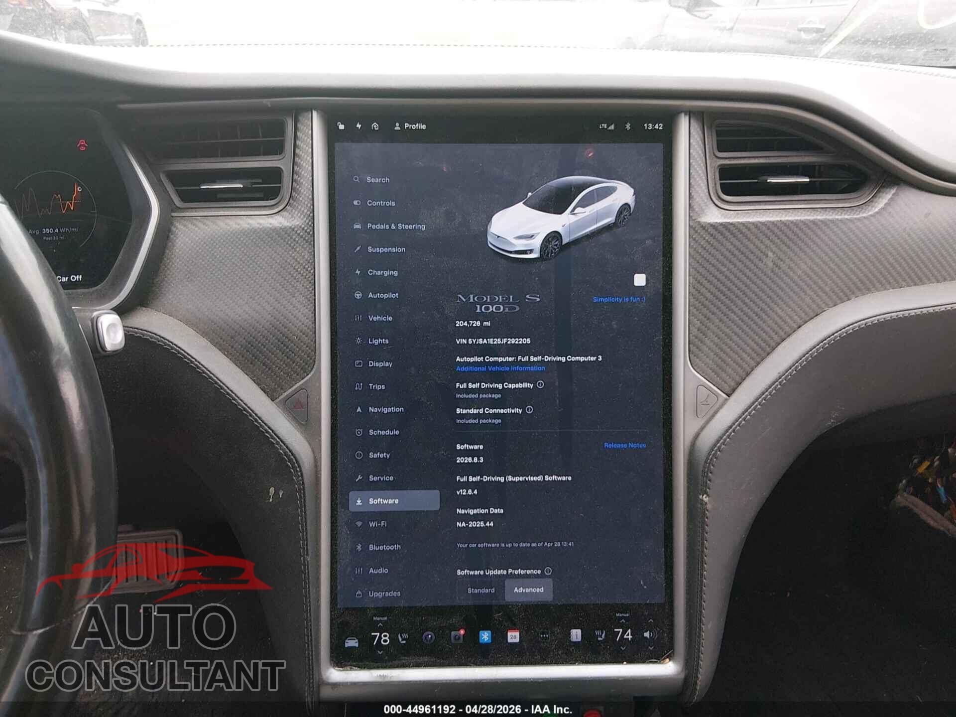 TESLA MODEL S 2018 - 5YJSA1E25JF292205