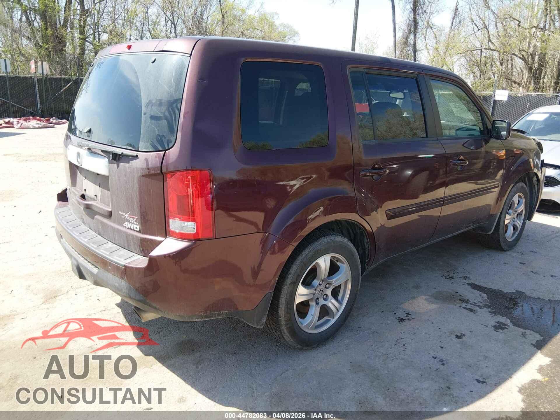 HONDA PILOT 2012 - 5FNYF4H54CB045182