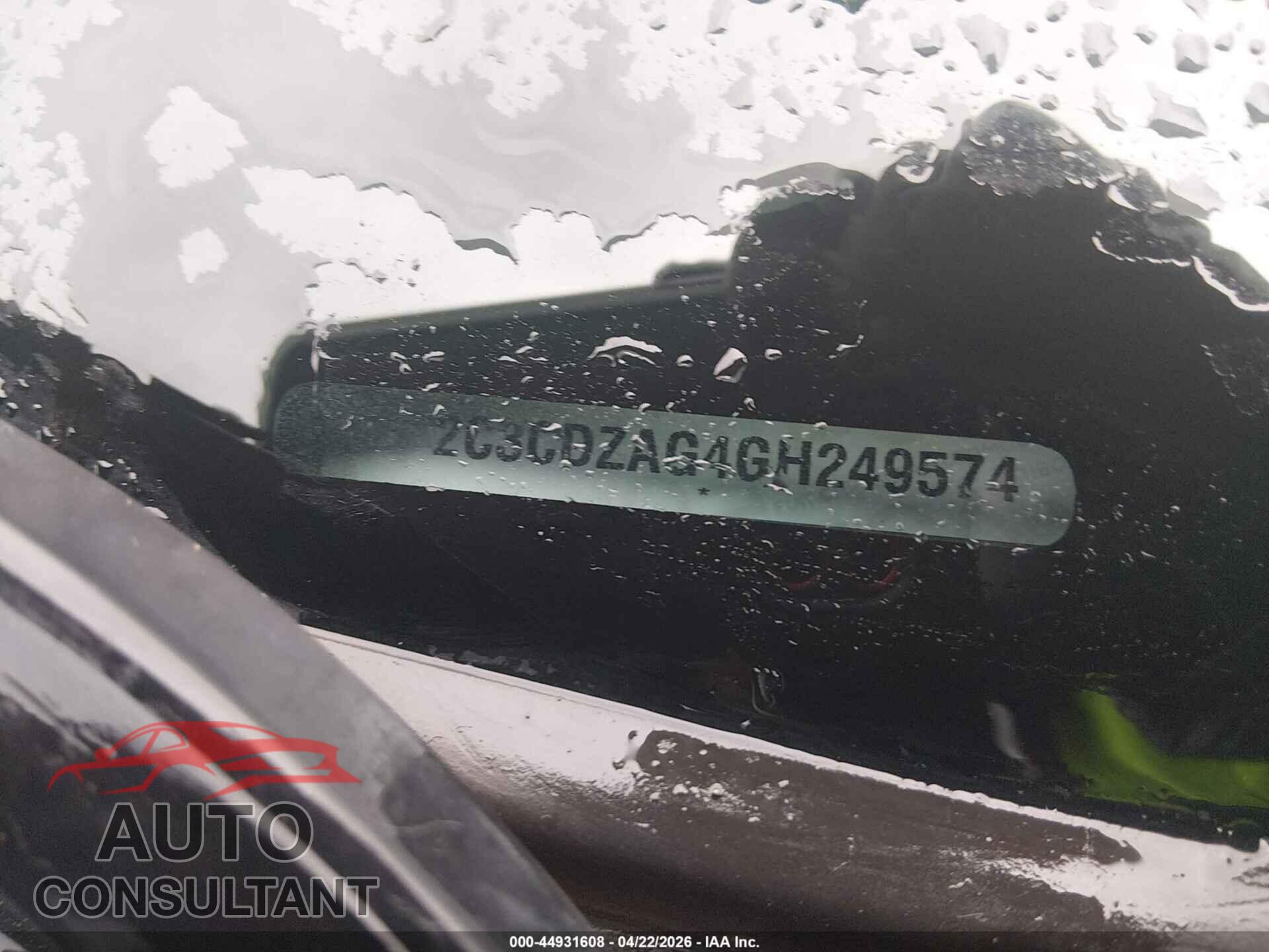 DODGE CHALLENGER 2016 - 2C3CDZAG4GH249574