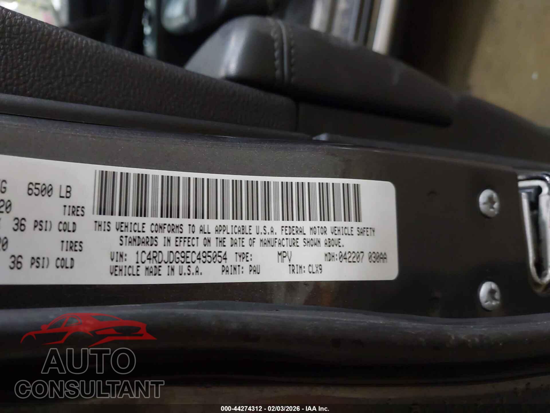 DODGE DURANGO 2014 - 1C4RDJDG9EC495054
