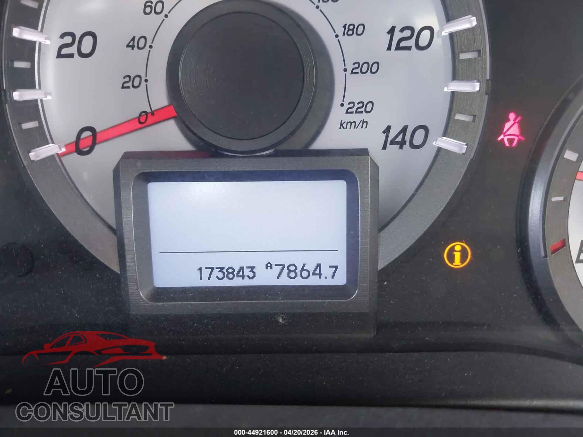 HONDA PILOT 2012 - 5FNYF3H92CB036803