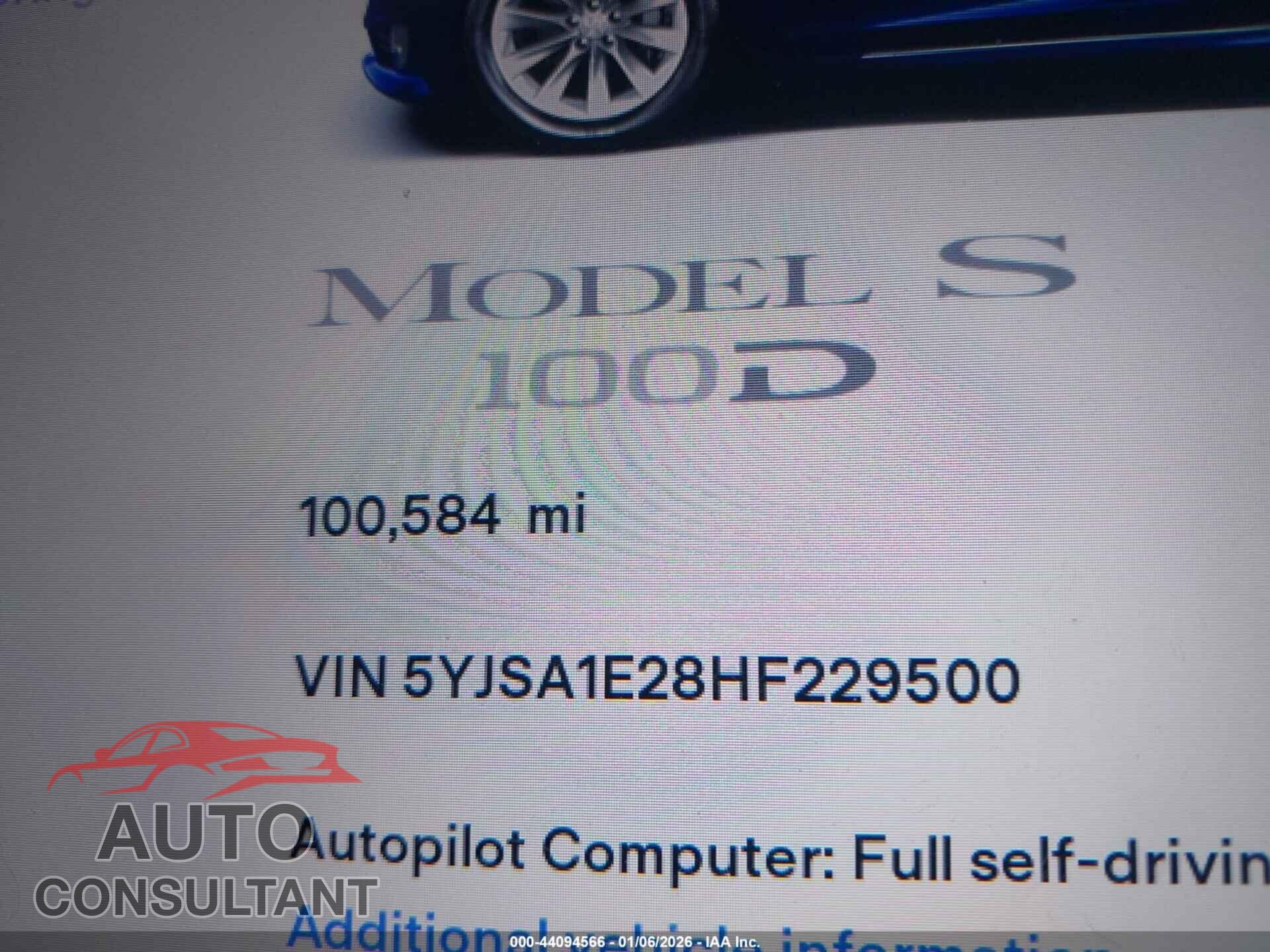 TESLA MODEL S 2017 - 5YJSA1E28HF229500