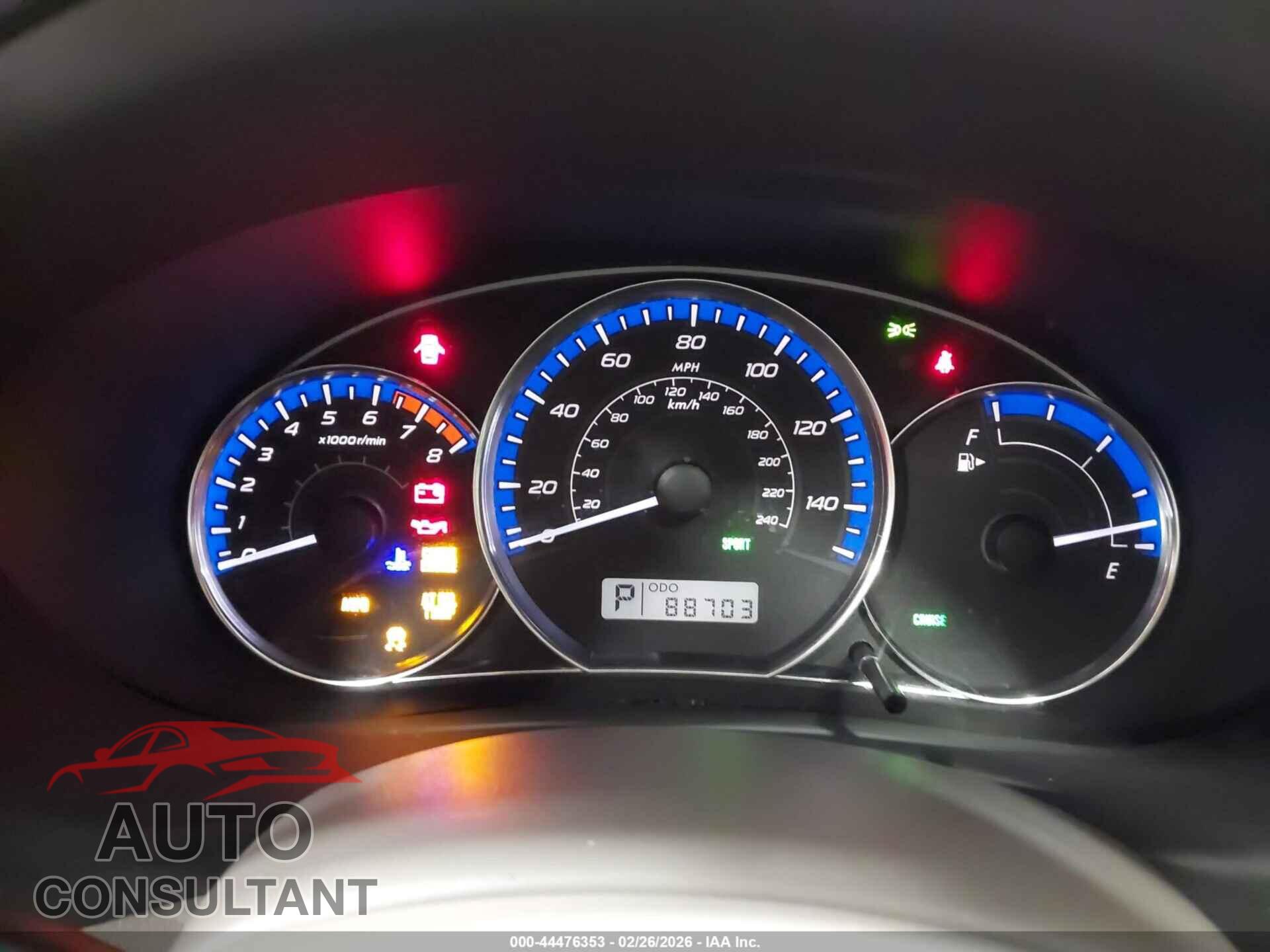 SUBARU FORESTER 2012 - JF2SHADC8CH454130