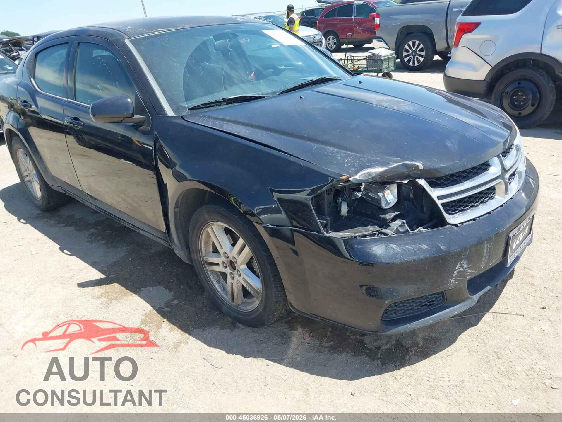 DODGE AVENGER 2012 - 1C3CDZCBXCN221054