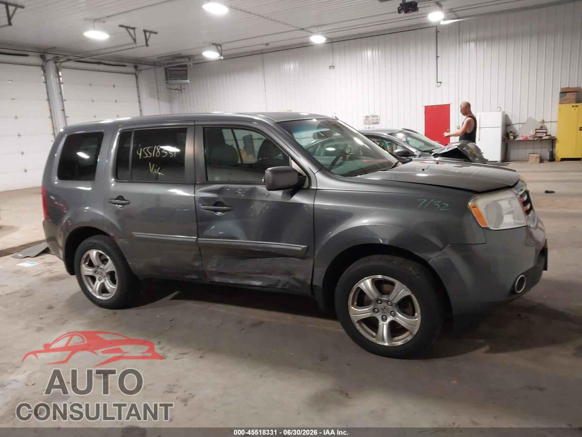 HONDA PILOT 2012 - 5FNYF4H48CB009129