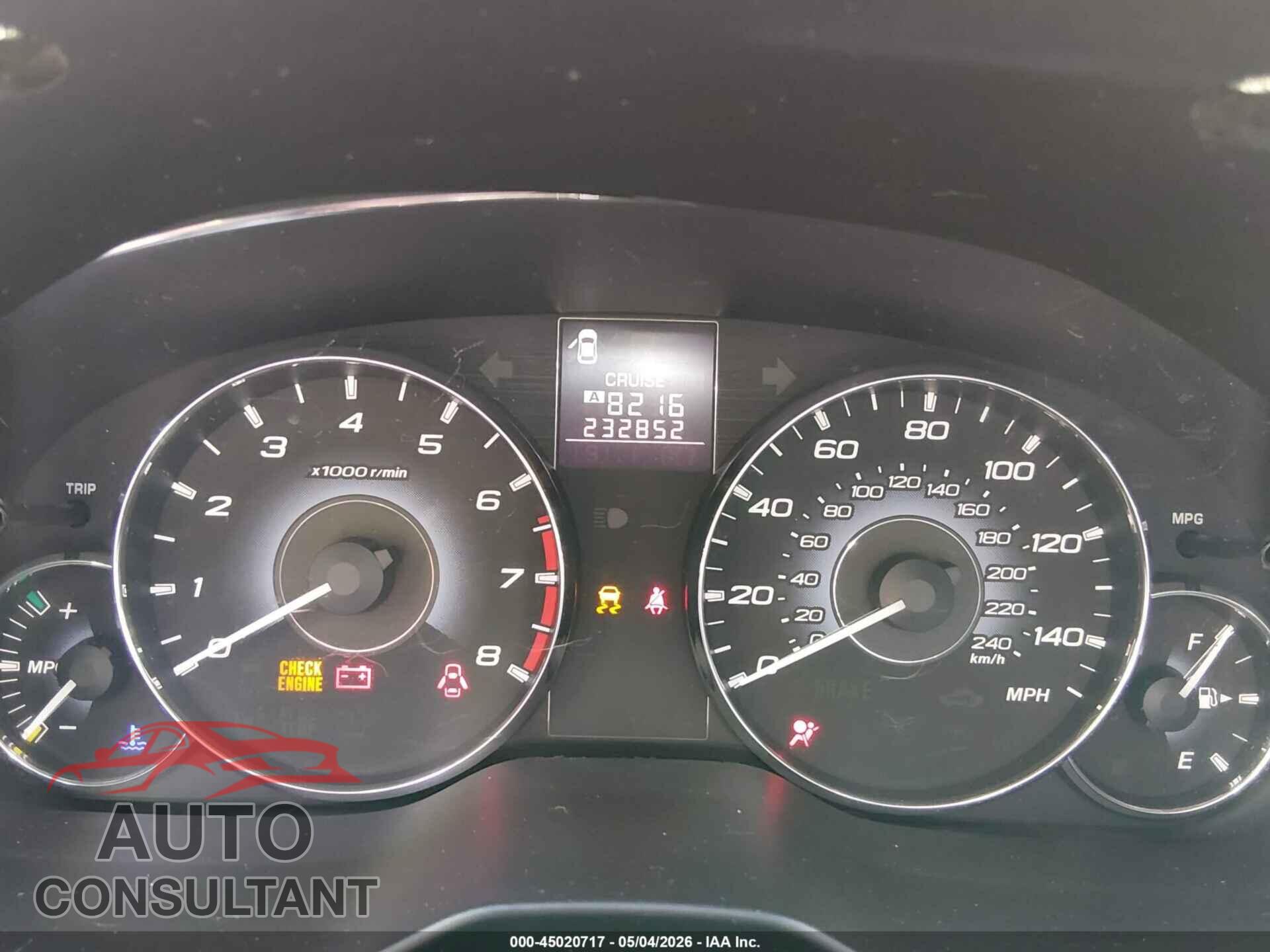 SUBARU OUTBACK 2010 - 4S4BRCFC3A3349716