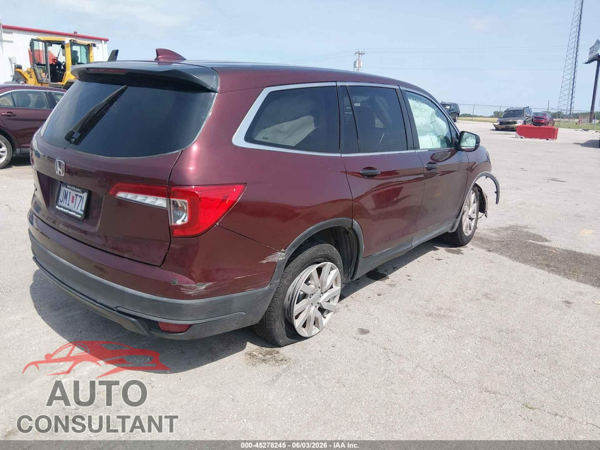 HONDA PILOT 2019 - 5FNYF5H12KB043769