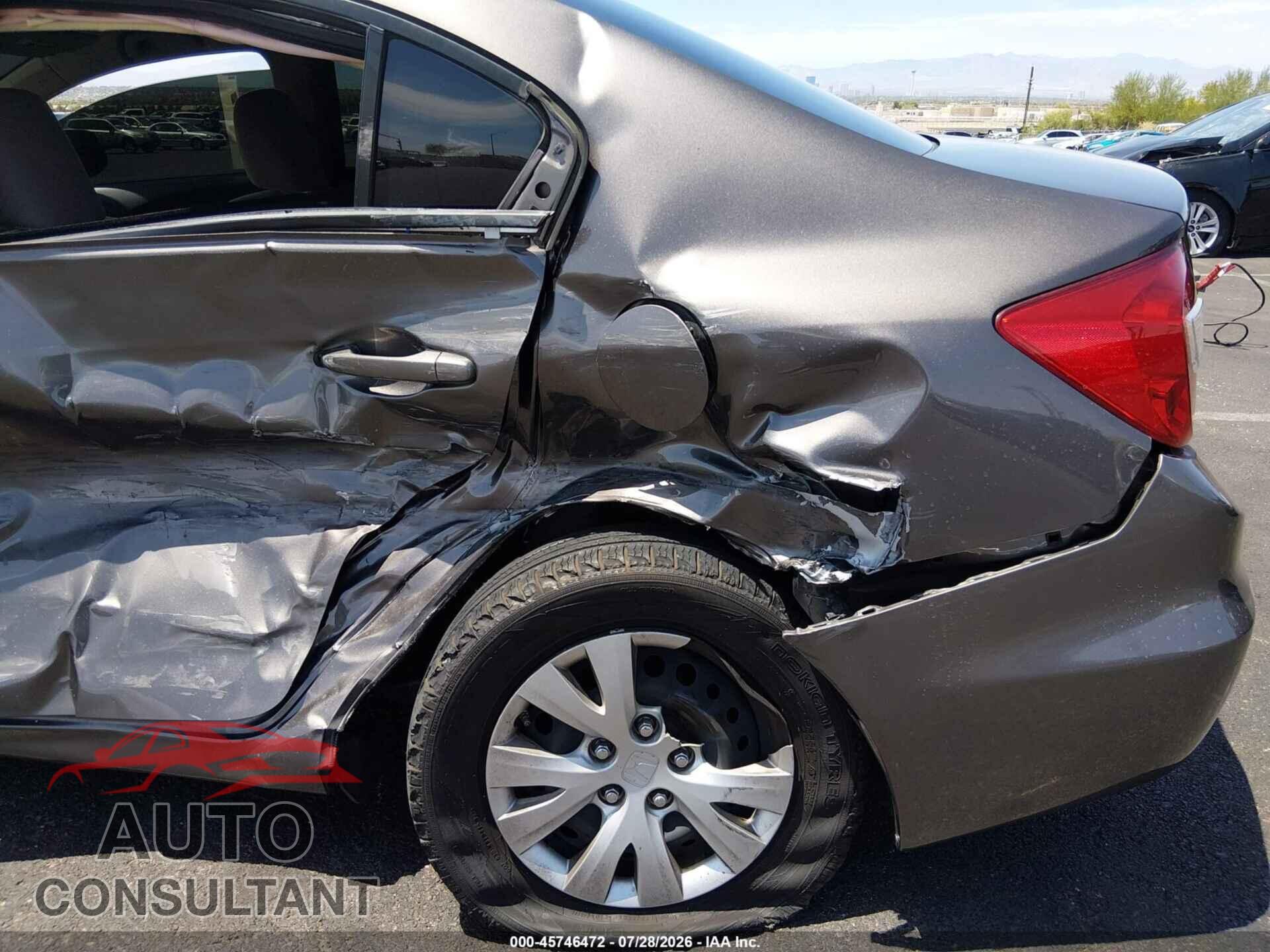 HONDA CIVIC 2012 - 19XFB2F51CE322564