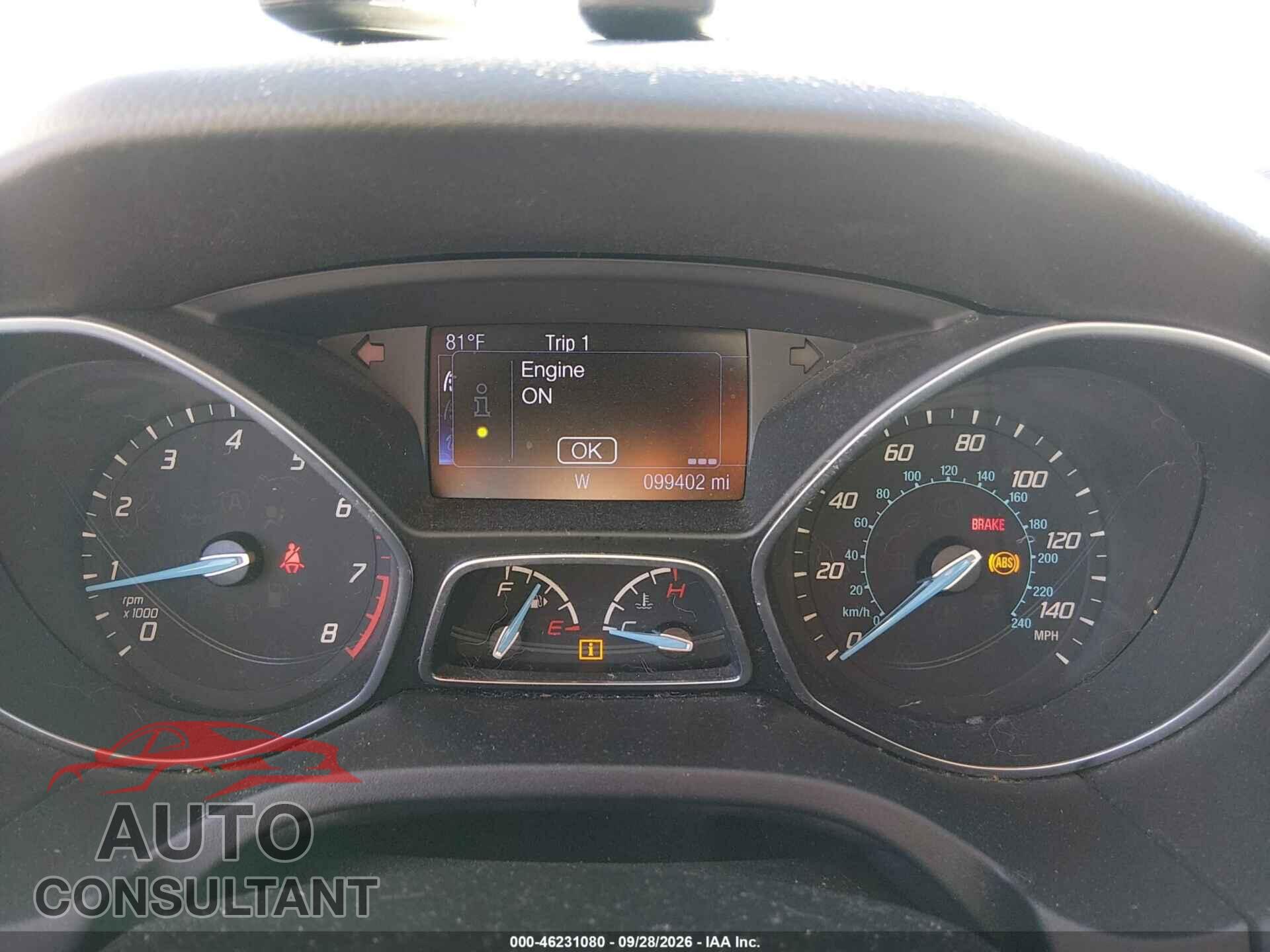 FORD FOCUS 2013 - 1FADP3N26DL114975