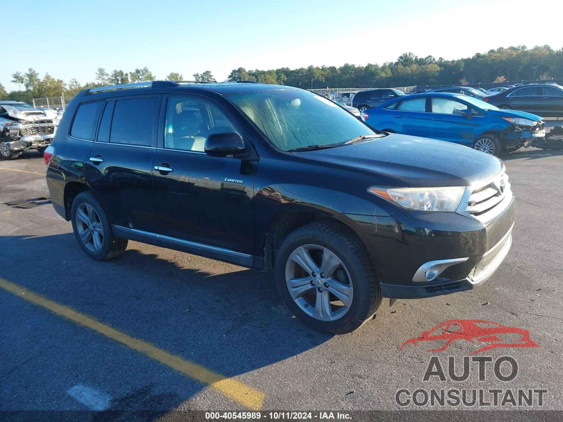 TOYOTA HIGHLANDER 2012 - 5TDDK3EH1CS133430