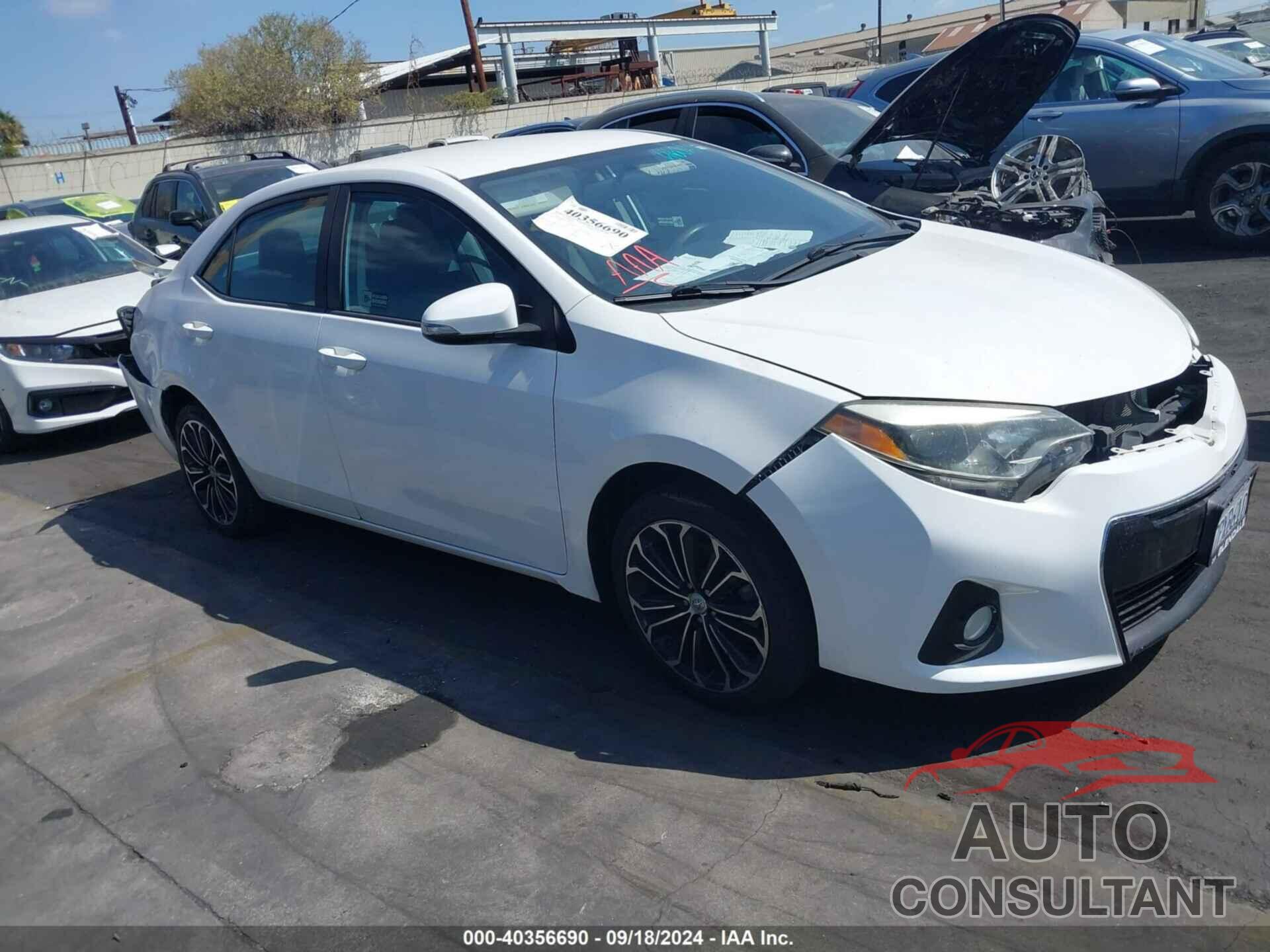 TOYOTA COROLLA 2016 - 5YFBURHE2GP398927