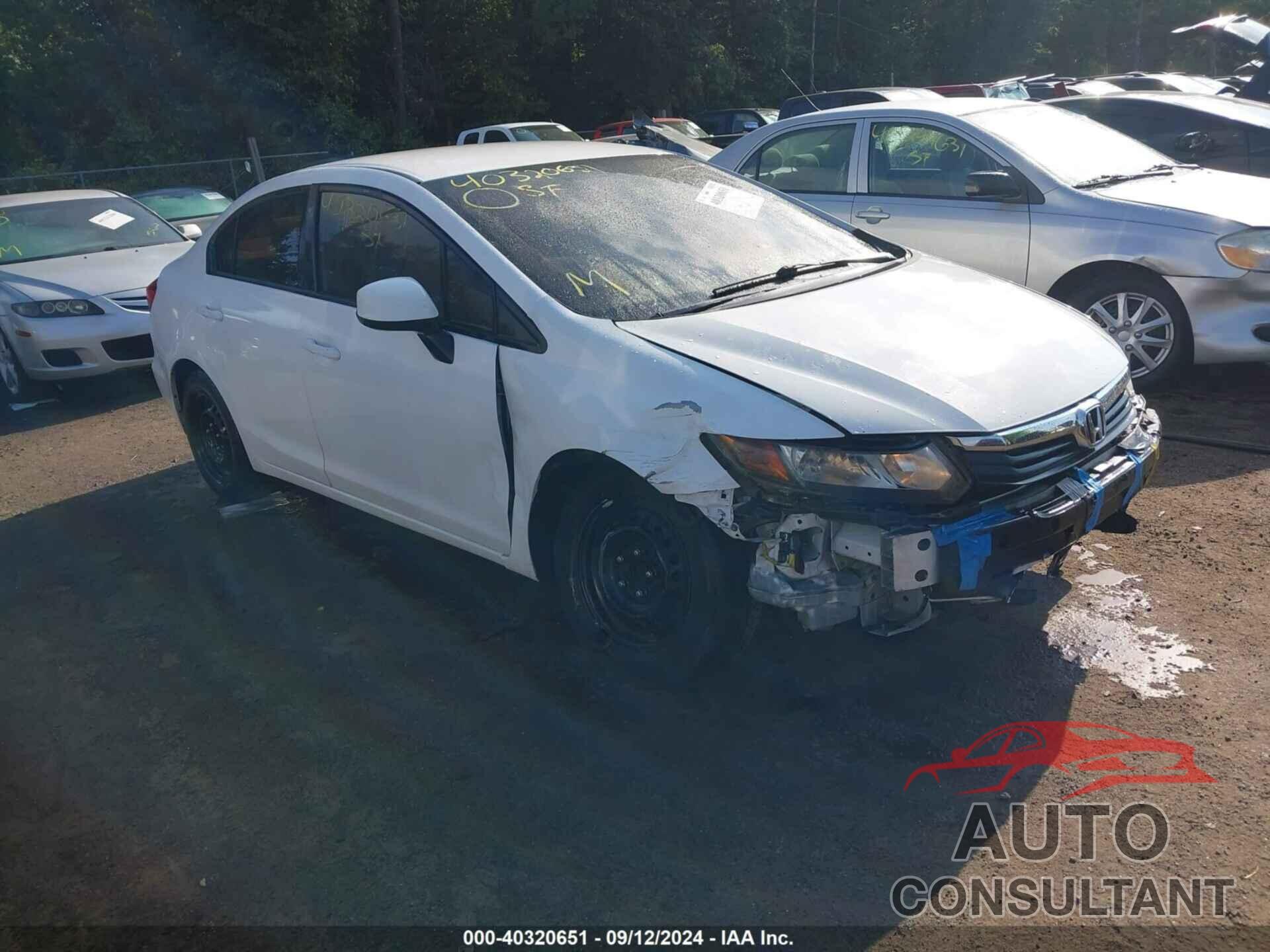 HONDA CIVIC 2012 - 19XFB2F59CE384505