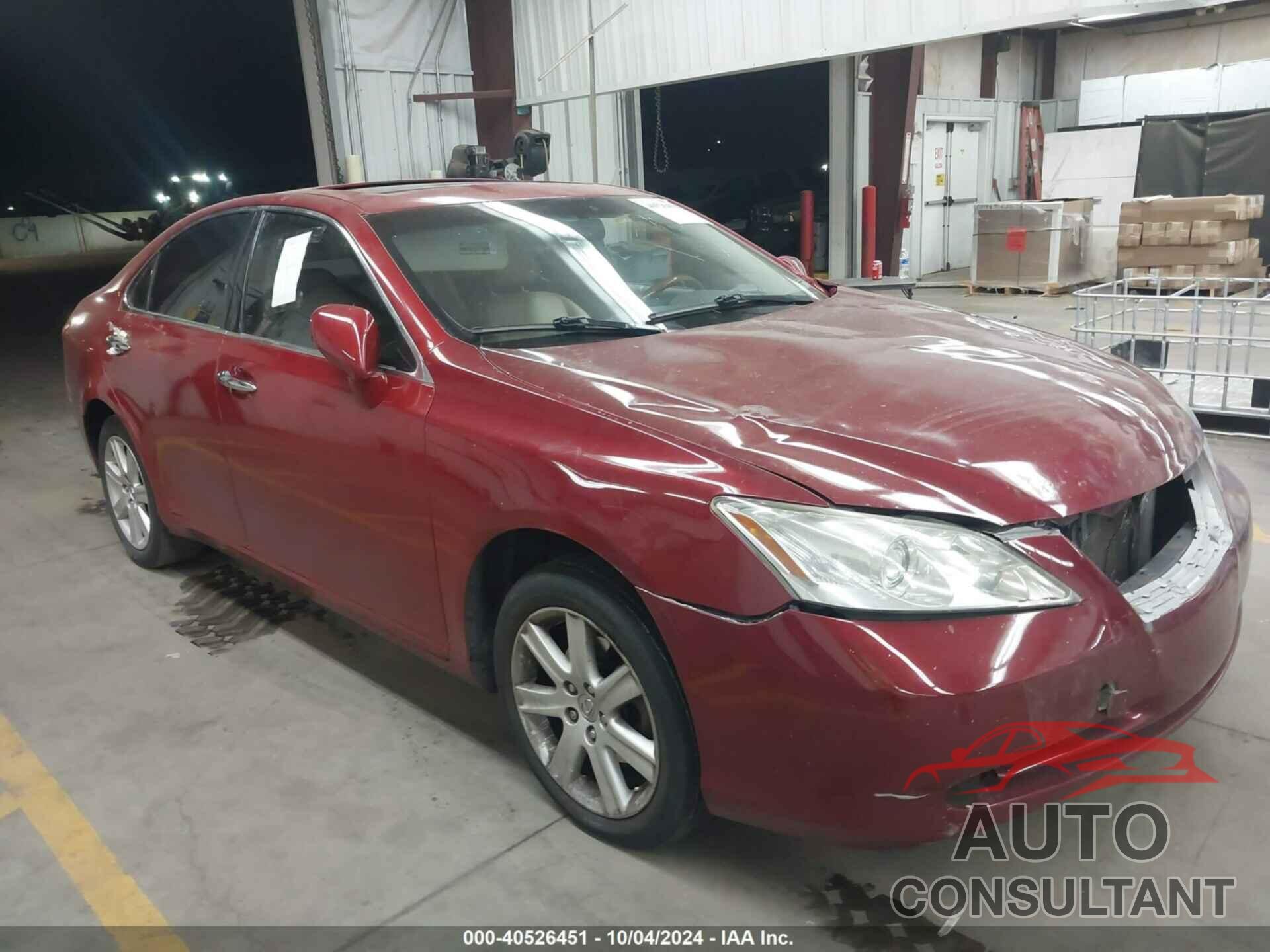 LEXUS ES 350 2009 - JTHBJ46G292284992