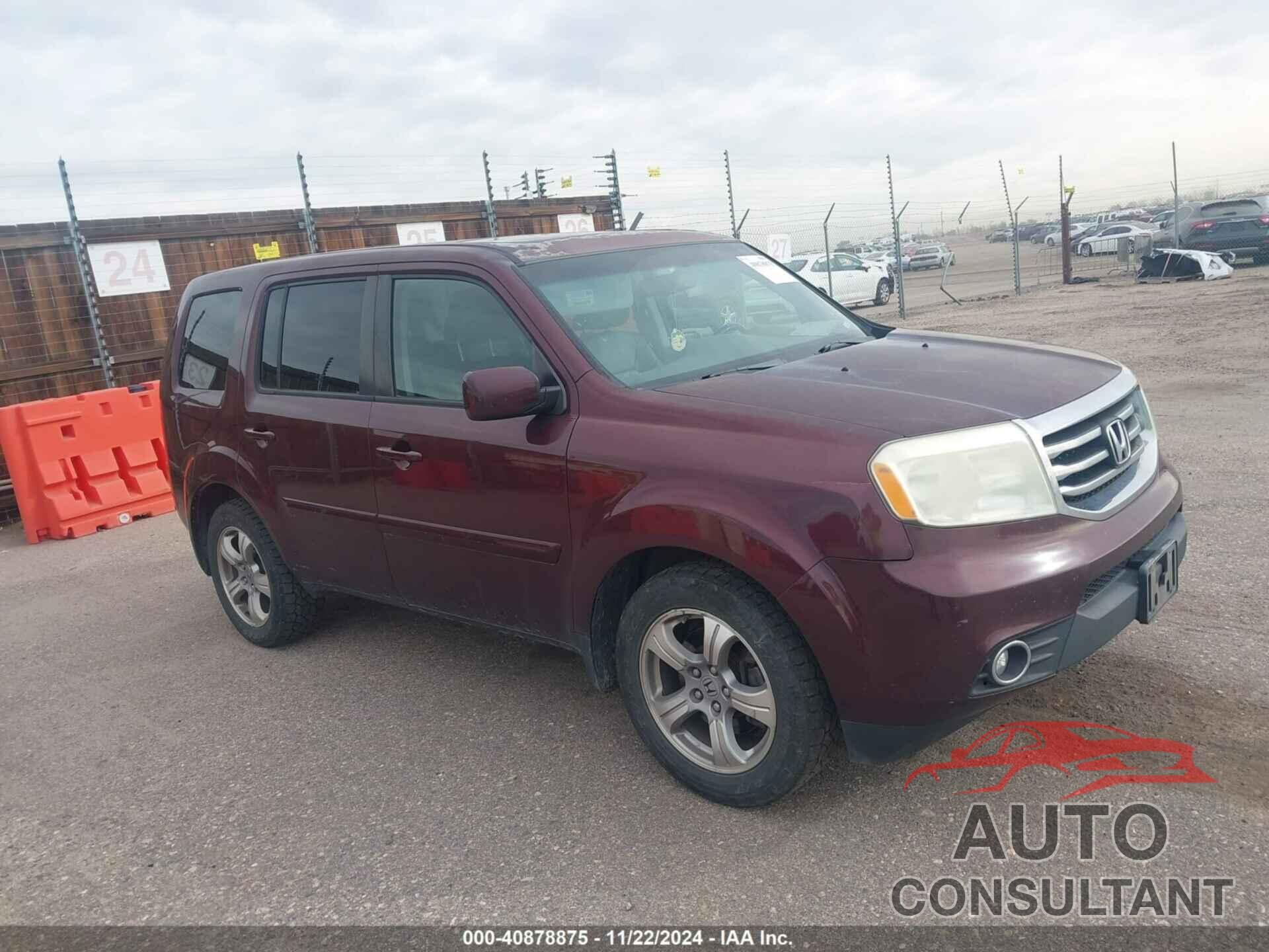 HONDA PILOT 2013 - 5FNYF4H51DB033332