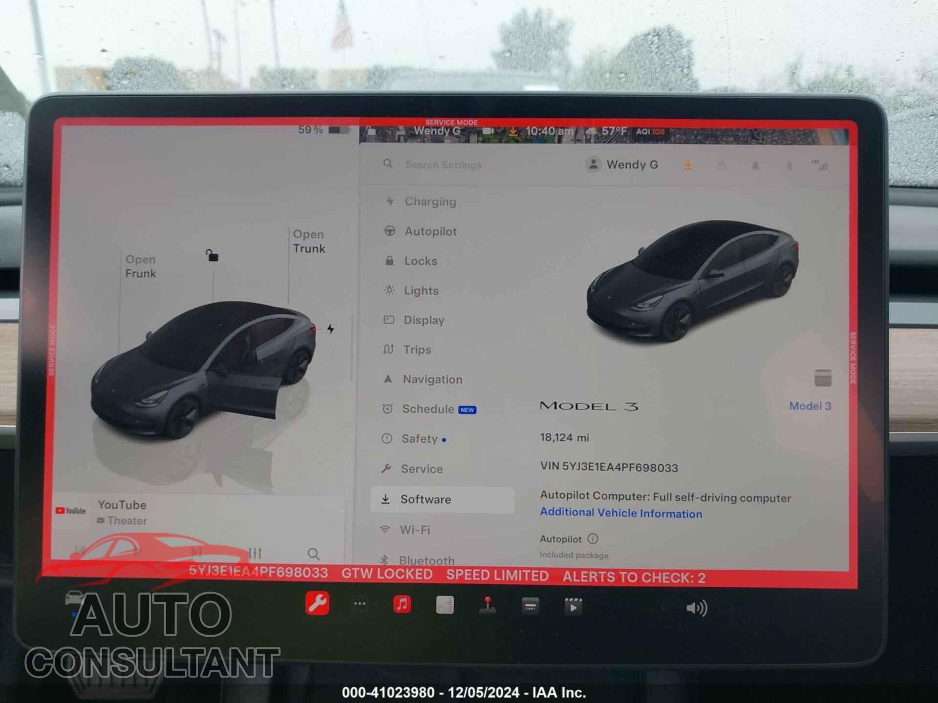 TESLA MODEL 3 2023 - 5YJ3E1EA4PF698033