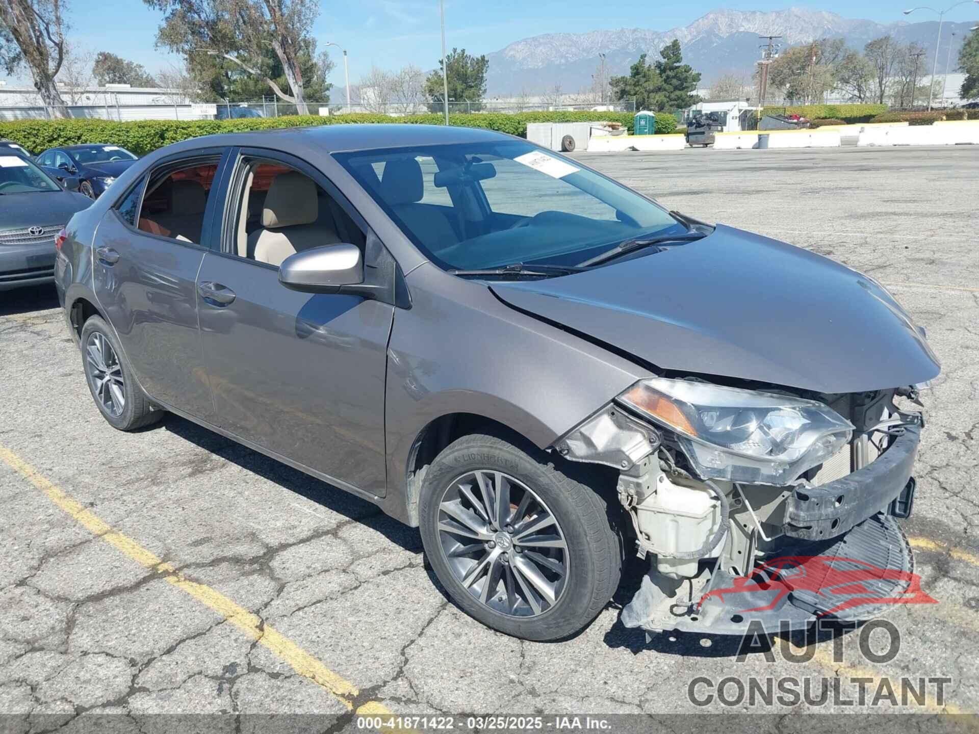 TOYOTA COROLLA 2016 - 5YFBURHE1GP462004