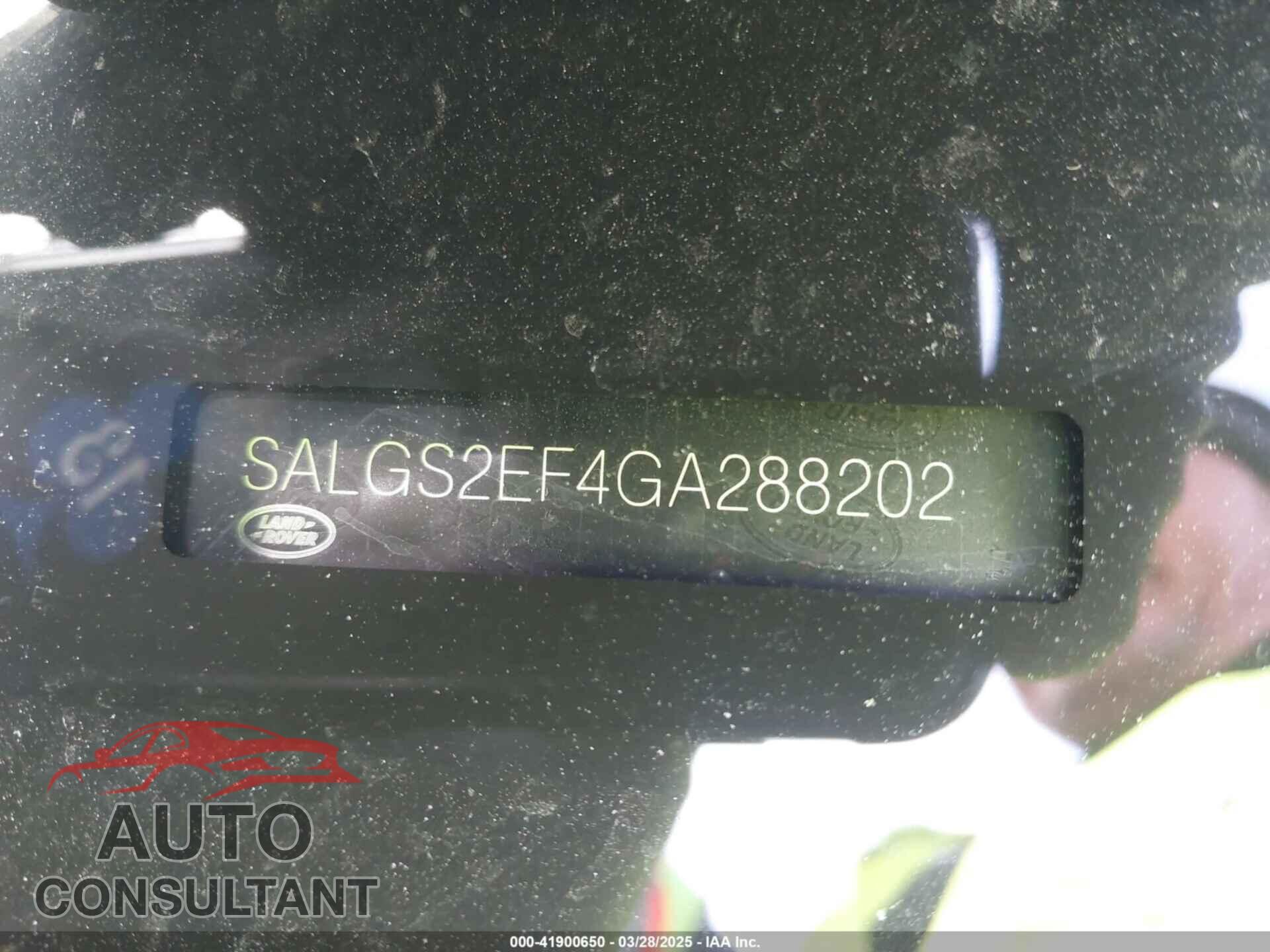 LAND ROVER RANGE ROVER 2016 - SALGS2EF4GA288202