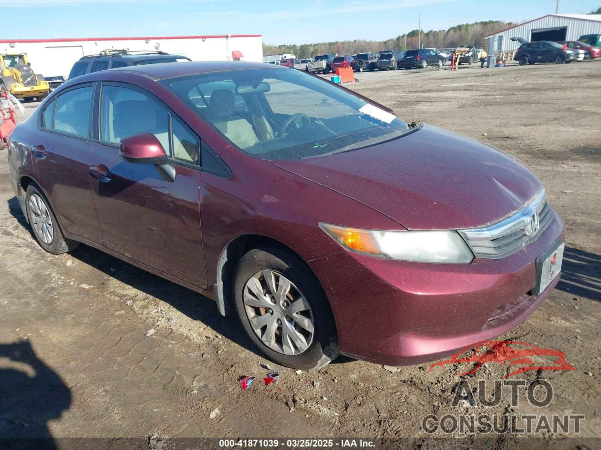 HONDA CIVIC 2012 - 2HGFB2F50CH607519