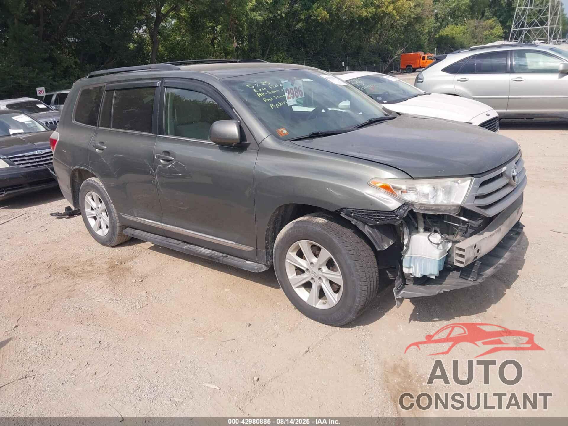 TOYOTA HIGHLANDER 2013 - 5TDZK3EHXDS112101