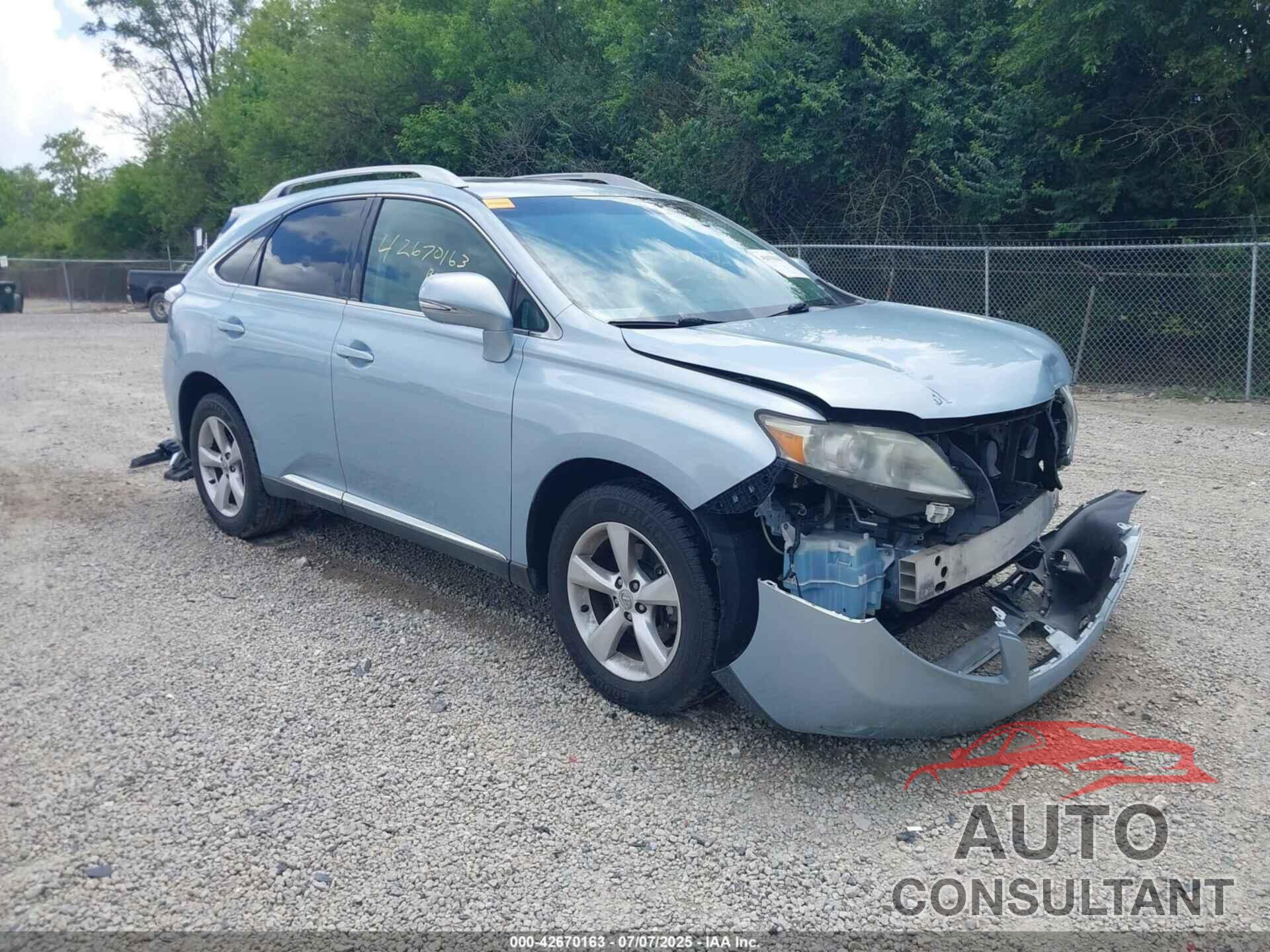 LEXUS RX 350 2010 - 2T2BK1BA3AC061568