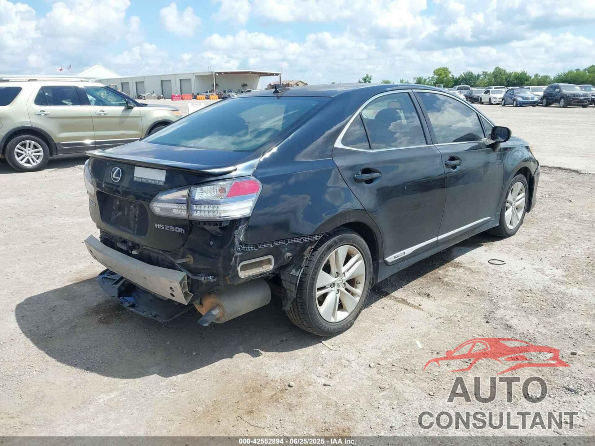 LEXUS HS 250H 2010 - JTHBB1BA9A2005782