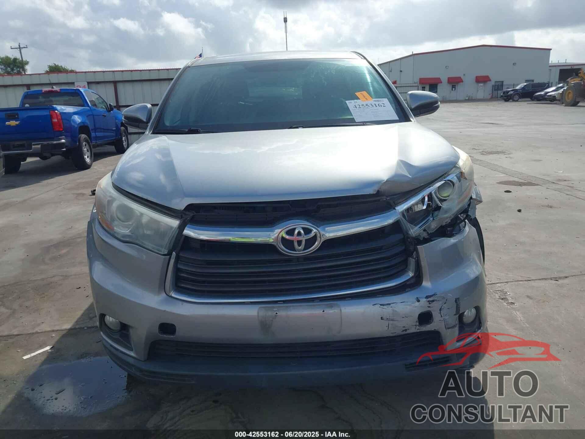 TOYOTA HIGHLANDER 2016 - 5TDZKRFH1GS169695