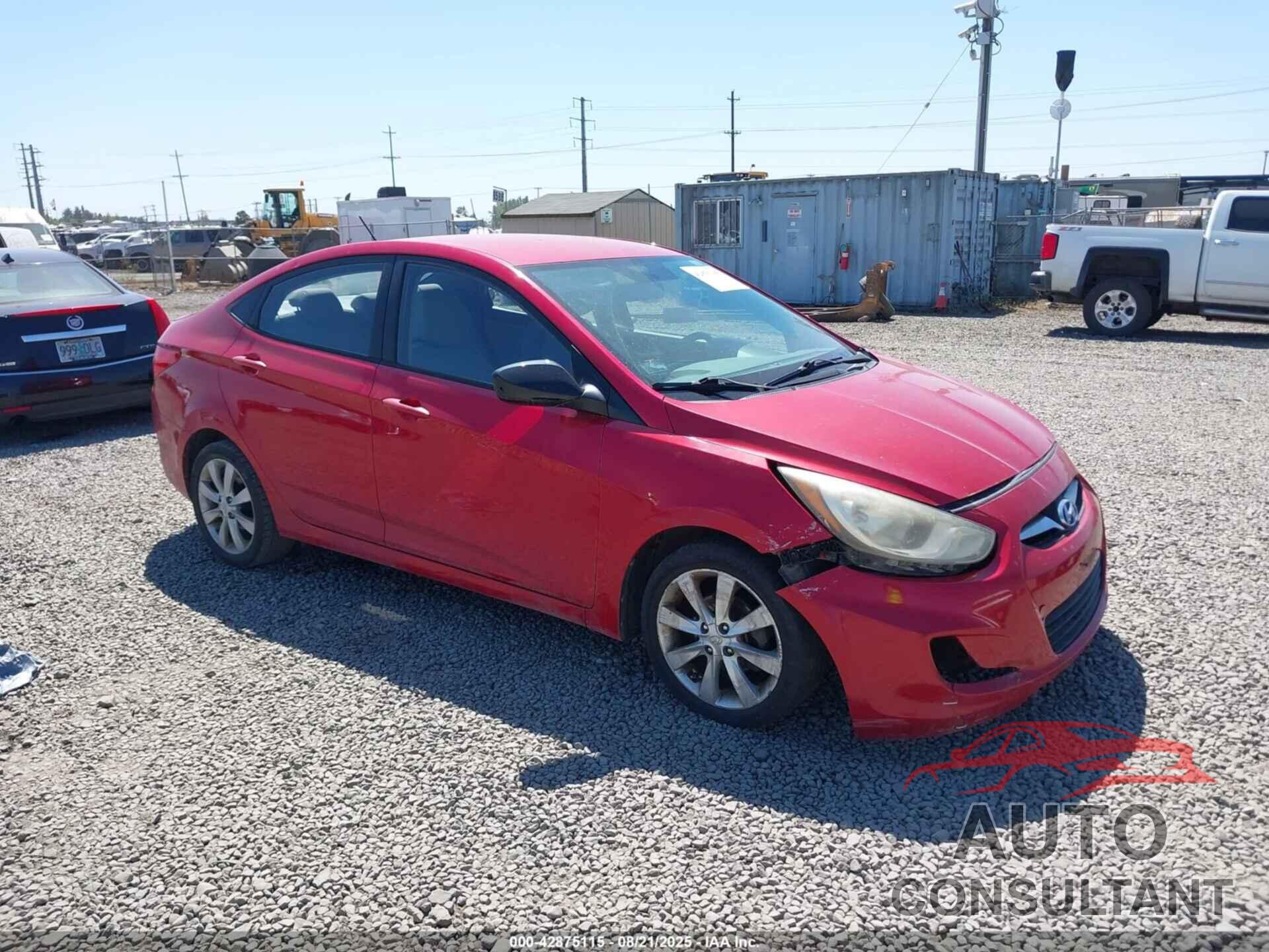 HYUNDAI ACCENT 2012 - KMHCU4AE5CU211609