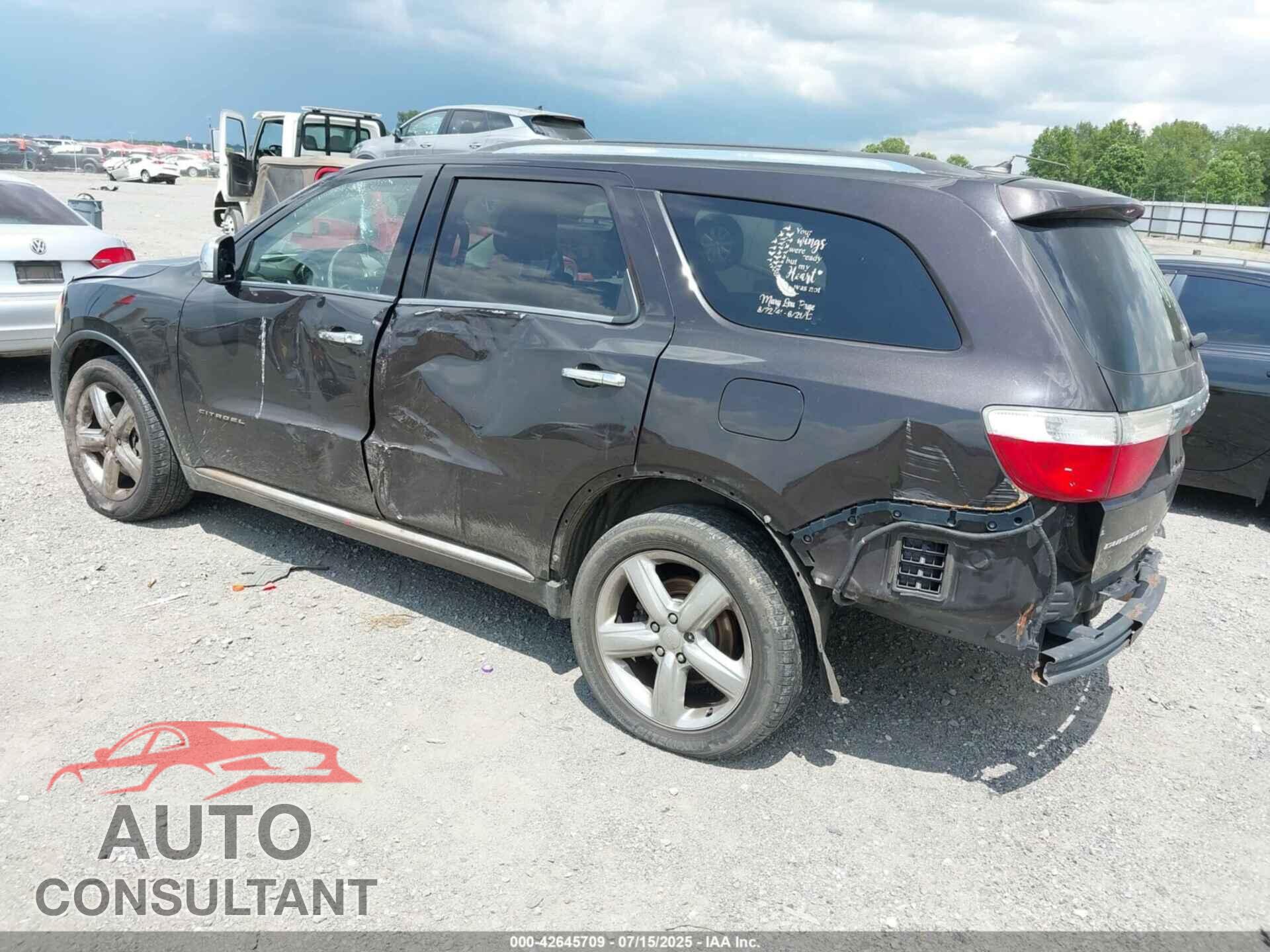 DODGE DURANGO 2013 - 1C4RDHEG3DC562477