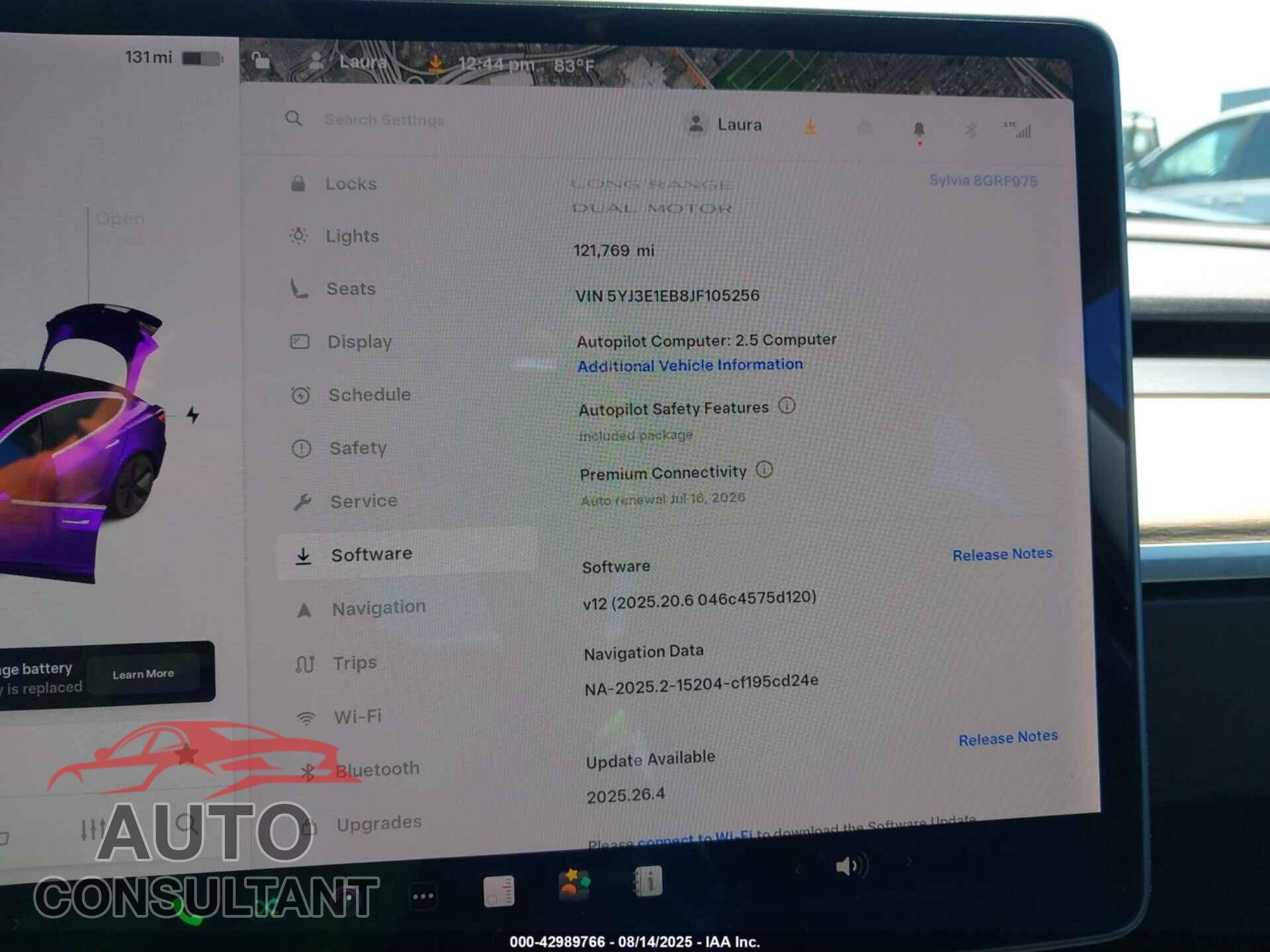 TESLA MODEL 3 2018 - 5YJ3E1EB8JF105256