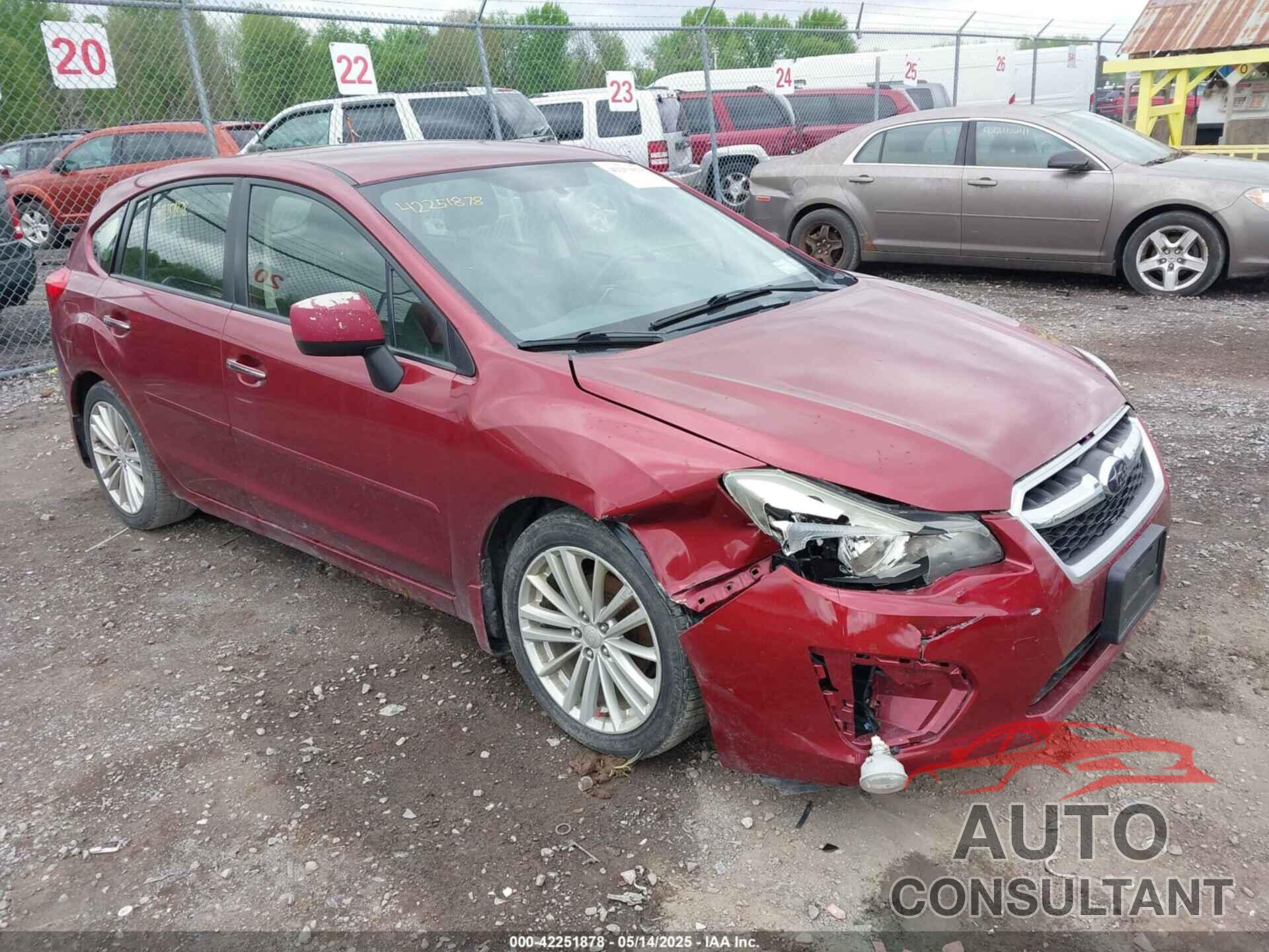 SUBARU IMPREZA 2012 - JF1GPAG63CH240178