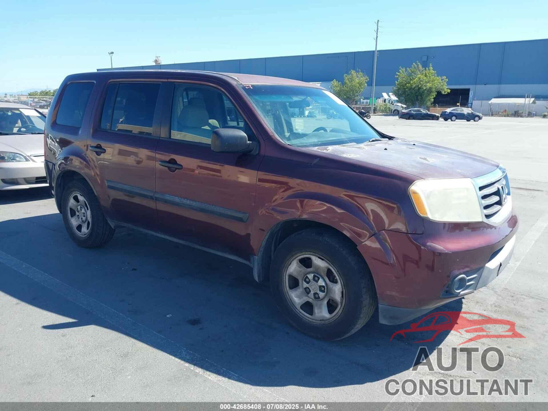 HONDA PILOT 2012 - 5FNYF4H28CB076974