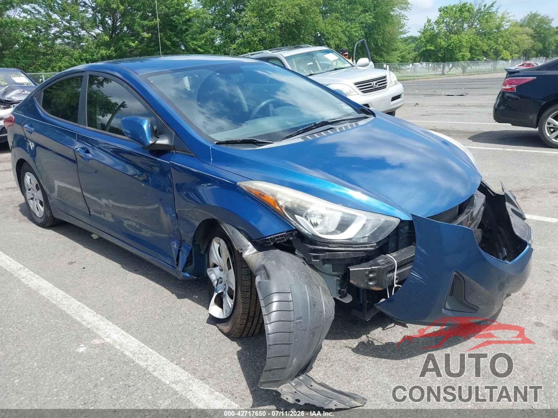 HYUNDAI ELANTRA 2016 - KMHDH4AE4GU607285