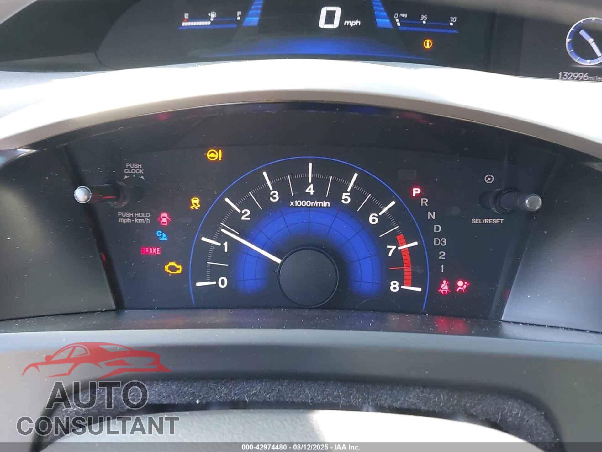 HONDA CIVIC 2012 - 19XFB2F56CE330708