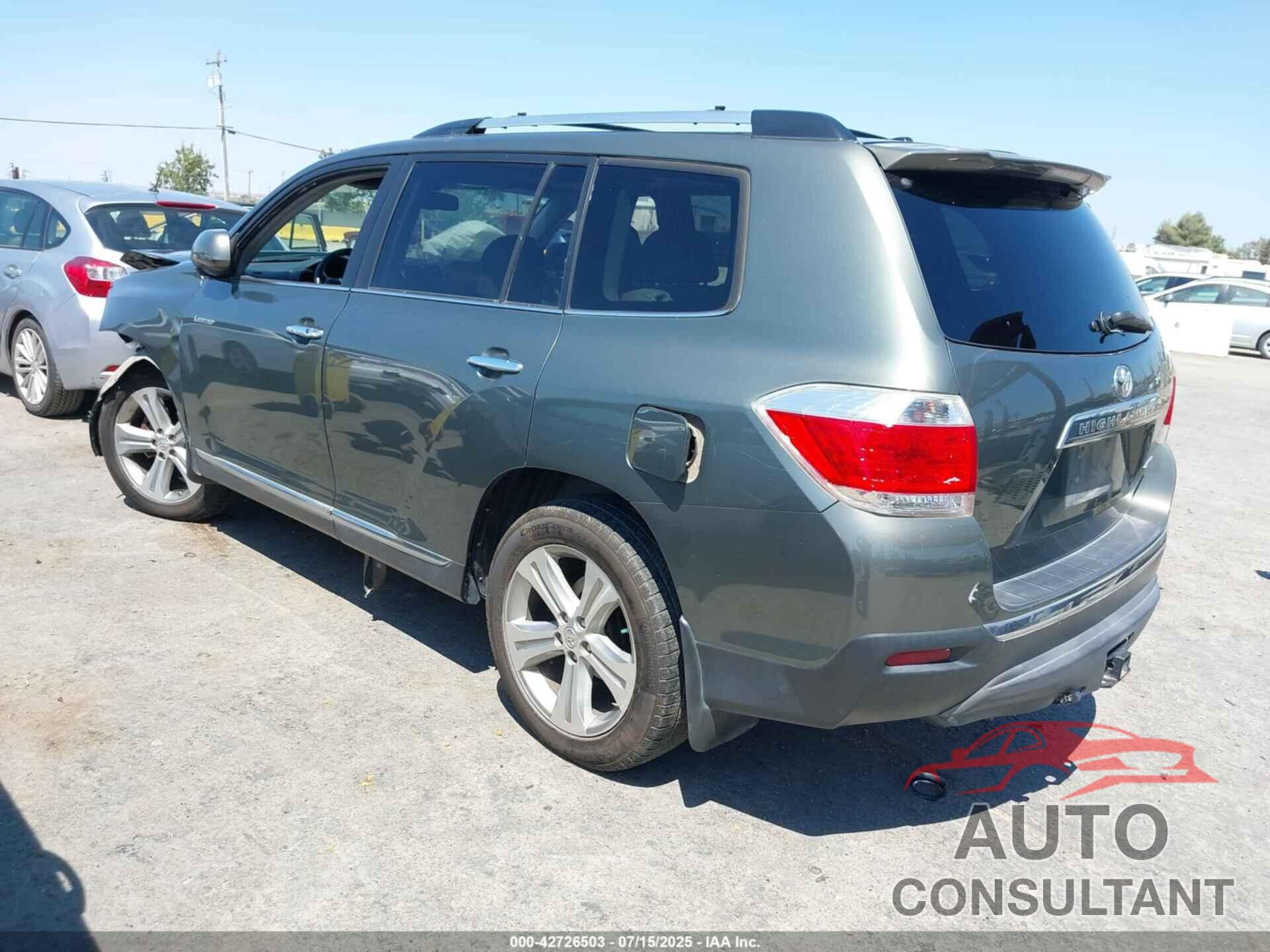 TOYOTA HIGHLANDER 2013 - 5TDDK3EH1DS271678
