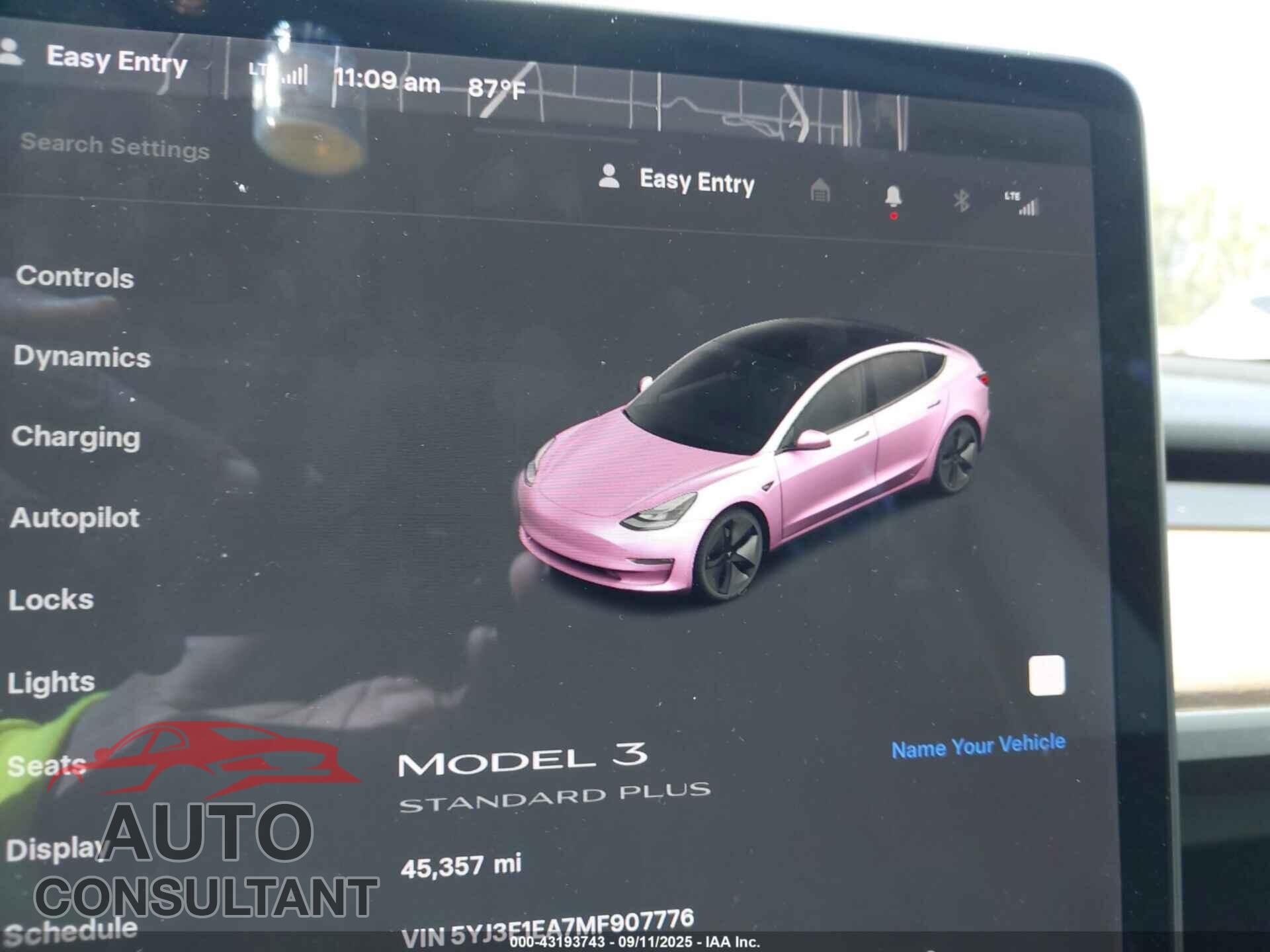 TESLA MODEL 3 2021 - 5YJ3E1EA7MF907776