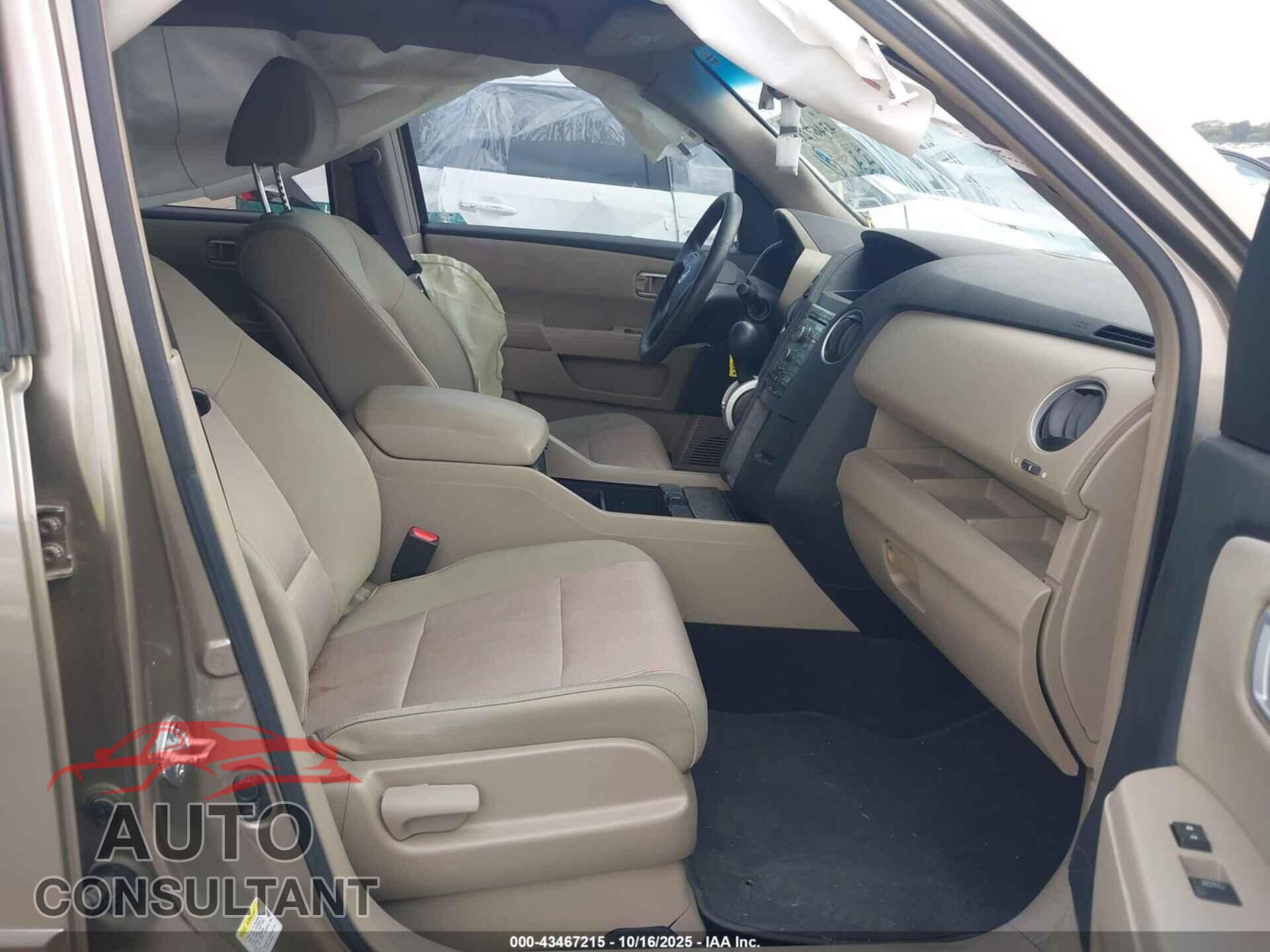 HONDA PILOT 2009 - 5FNYF38479B020187