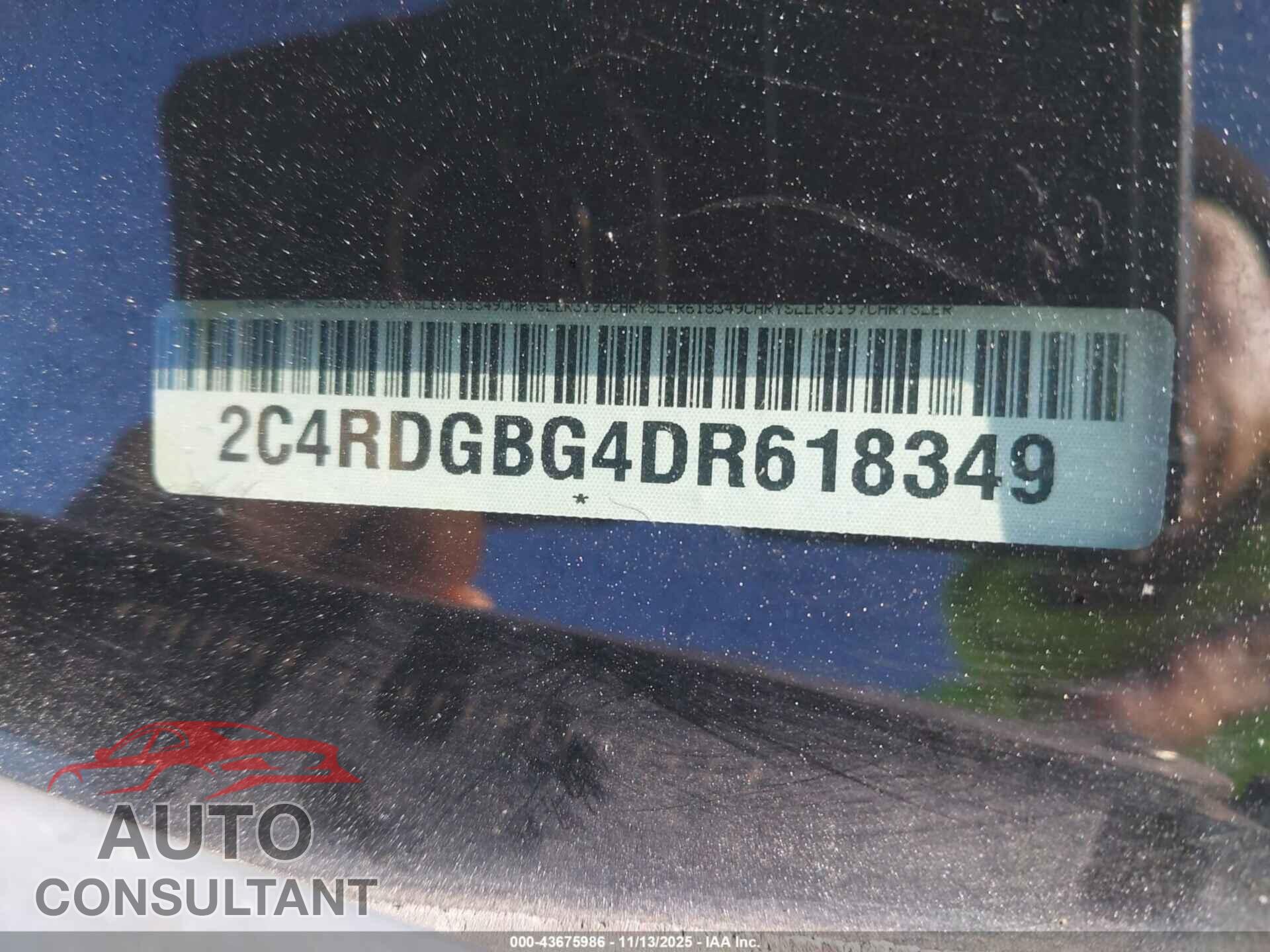DODGE GRAND CARAVAN 2013 - 2C4RDGBG4DR618349