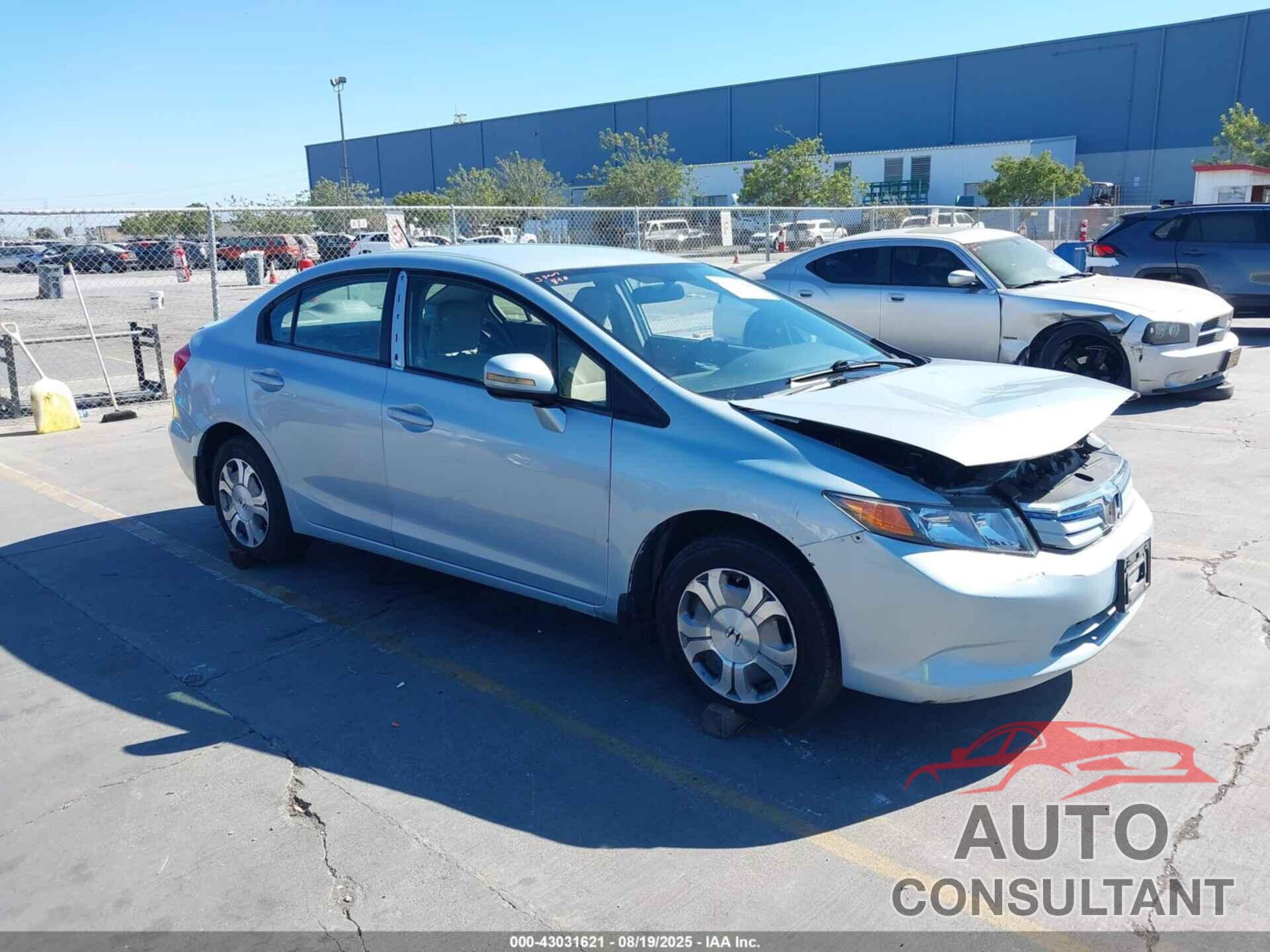 HONDA CIVIC HYBRID 2012 - JHMFB4F24CS009473