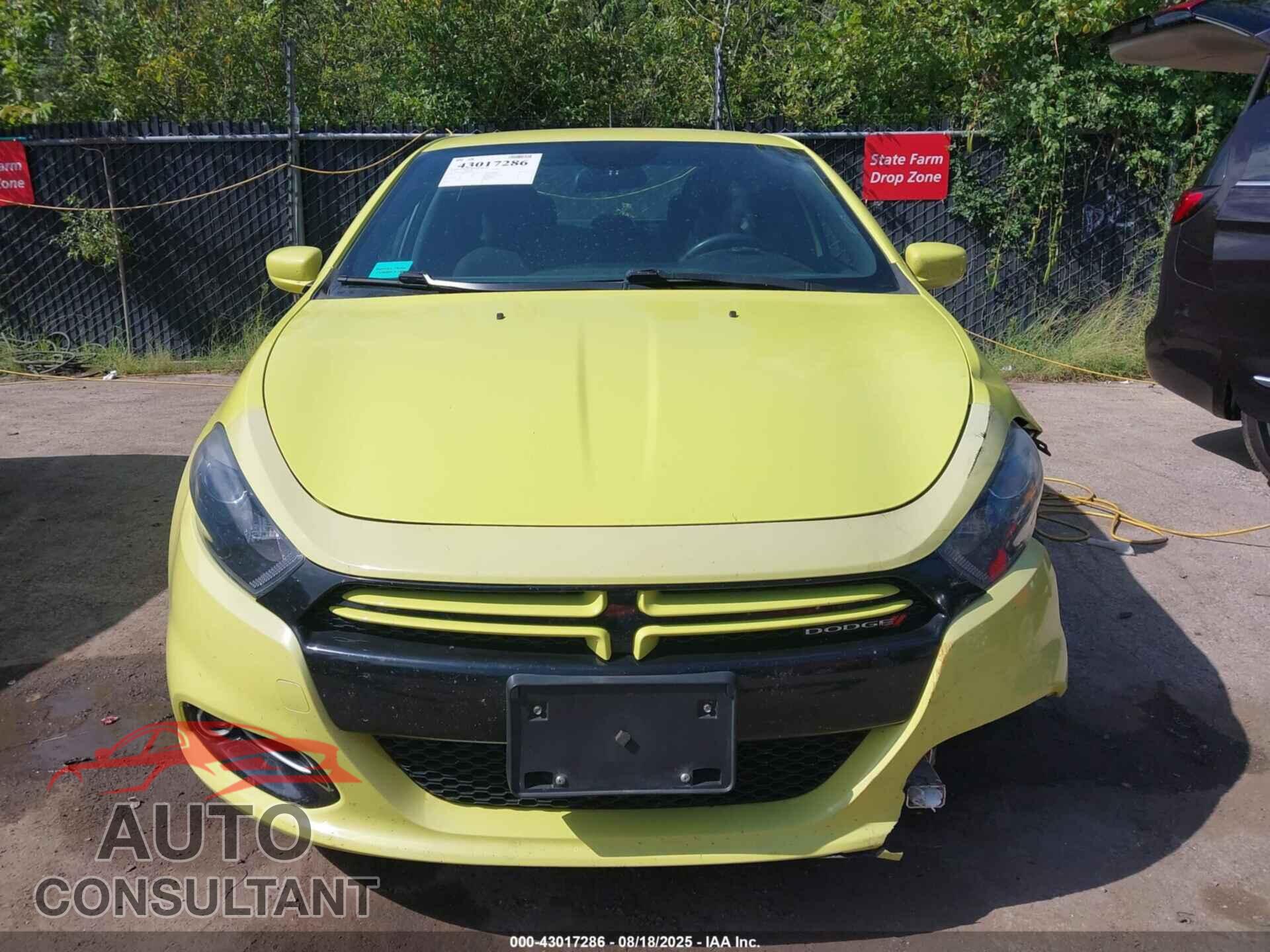 DODGE DART 2013 - 1C3CDFBA0DD103433
