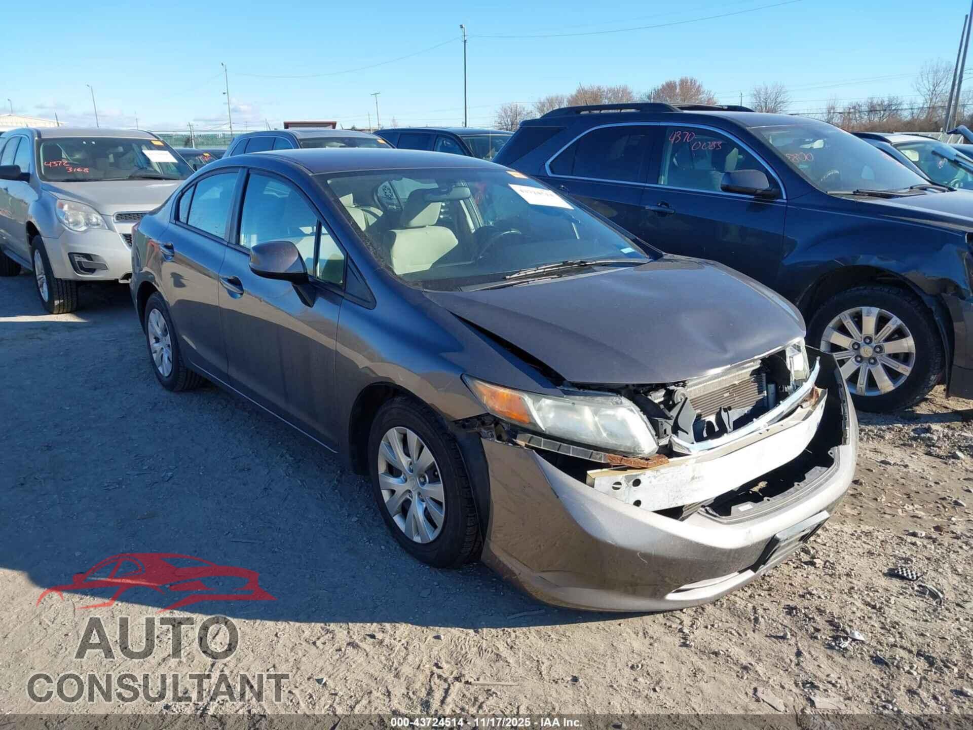 HONDA CIVIC 2012 - 19XFB2F52CE080321