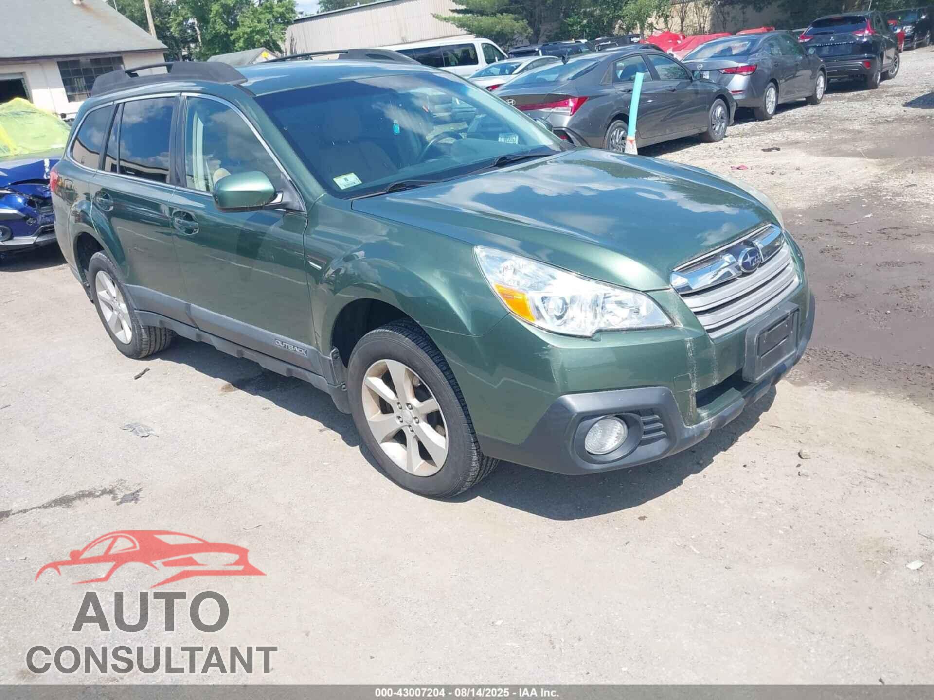 SUBARU OUTBACK 2014 - 4S4BRBCC1E3285969