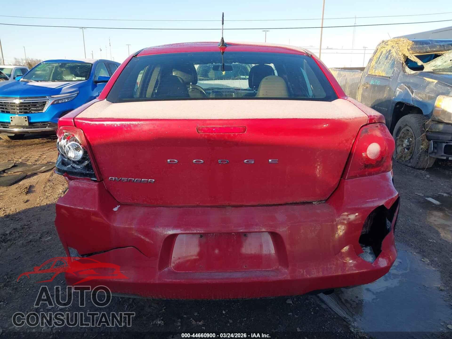 DODGE AVENGER 2012 - 1C3CDZAB7CN158532