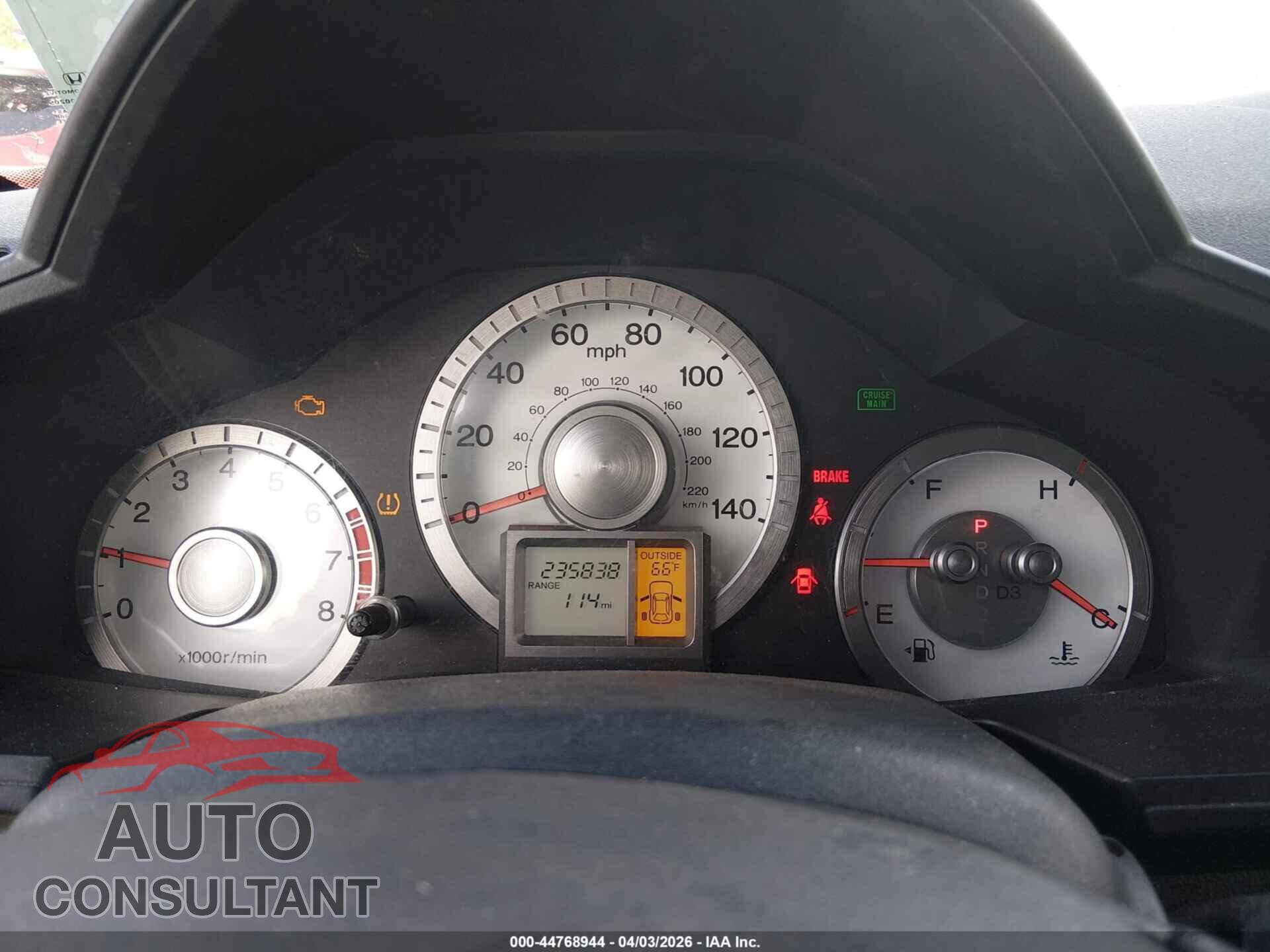 HONDA PILOT 2011 - 5FNYF4H58BB044678