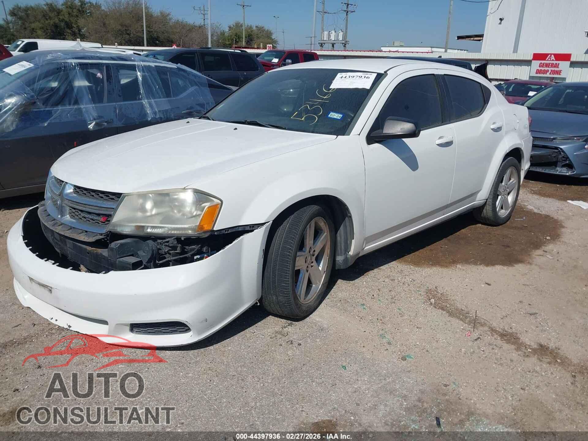 DODGE AVENGER 2013 - 1C3CDZAB9DN534665