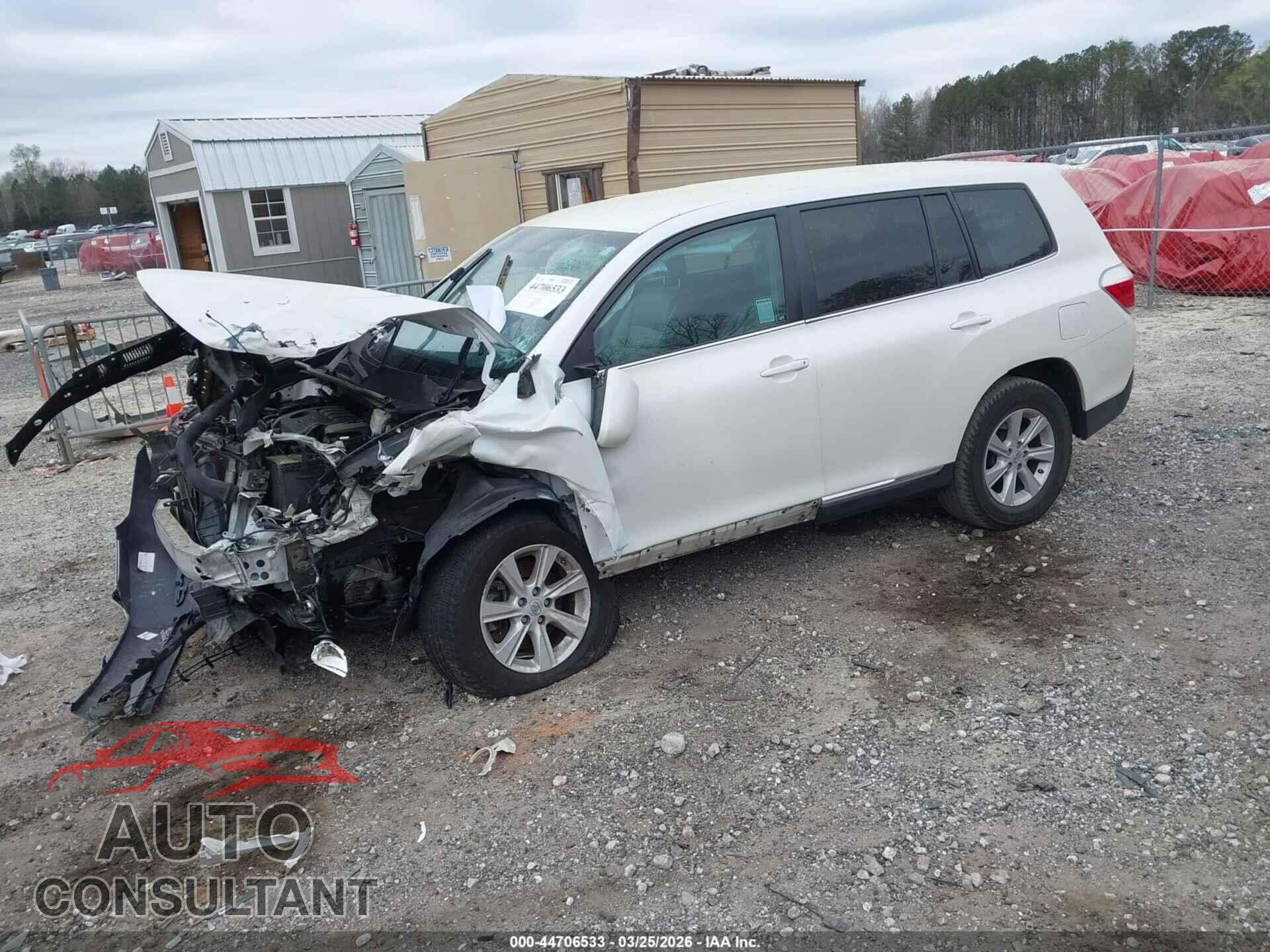 TOYOTA HIGHLANDER 2013 - 5TDZA3EH8DS044707