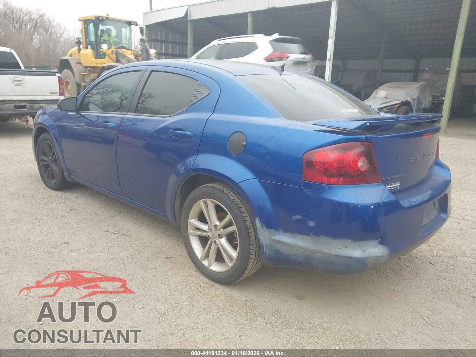 DODGE AVENGER 2012 - 1C3CDZCB8CN314834